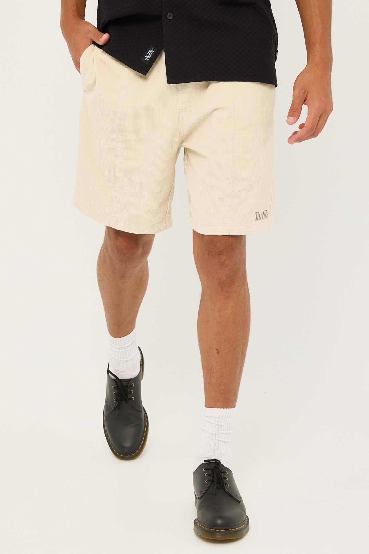 Thrills High Road Short Light Grey