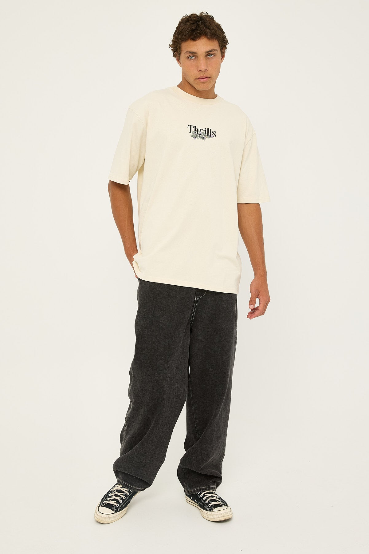 Thrills New Growth Oversize Fit Tee Hertiage White