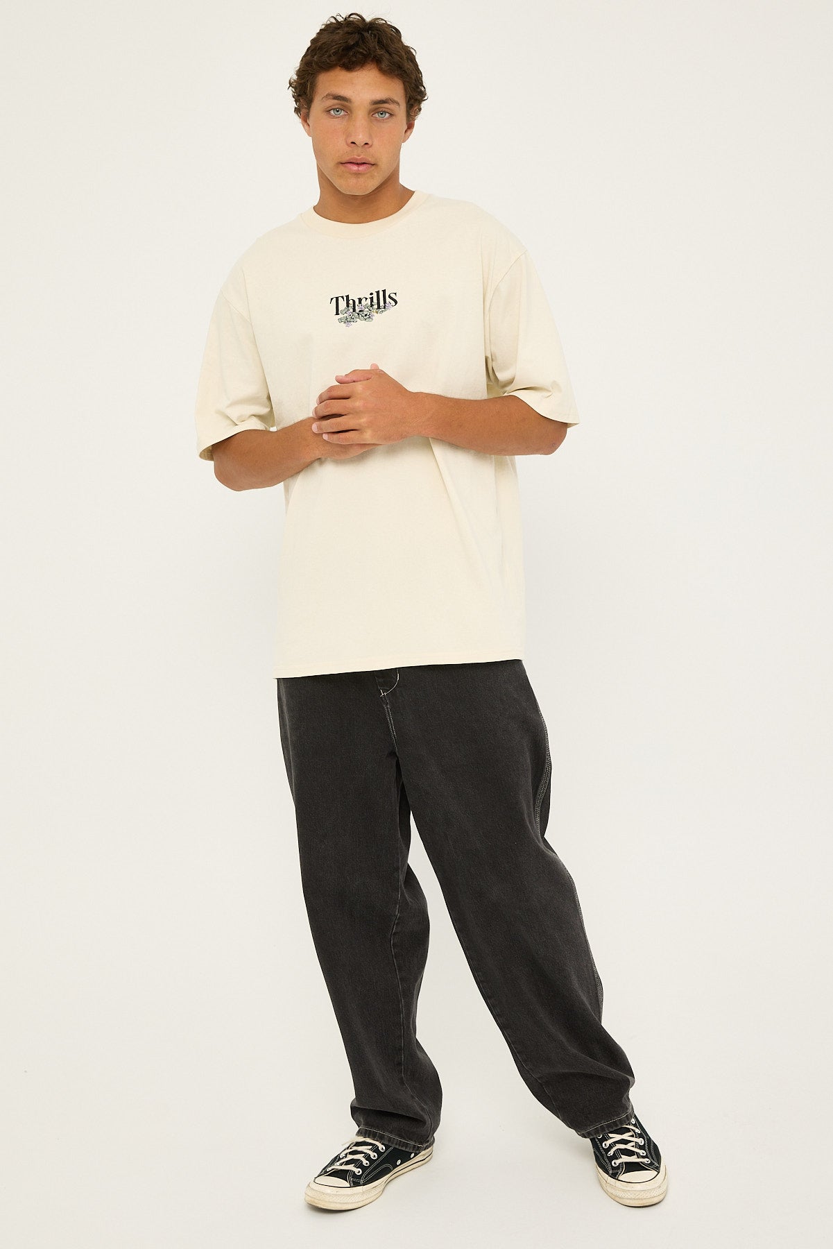 Thrills New Growth Oversize Fit Tee Hertiage White