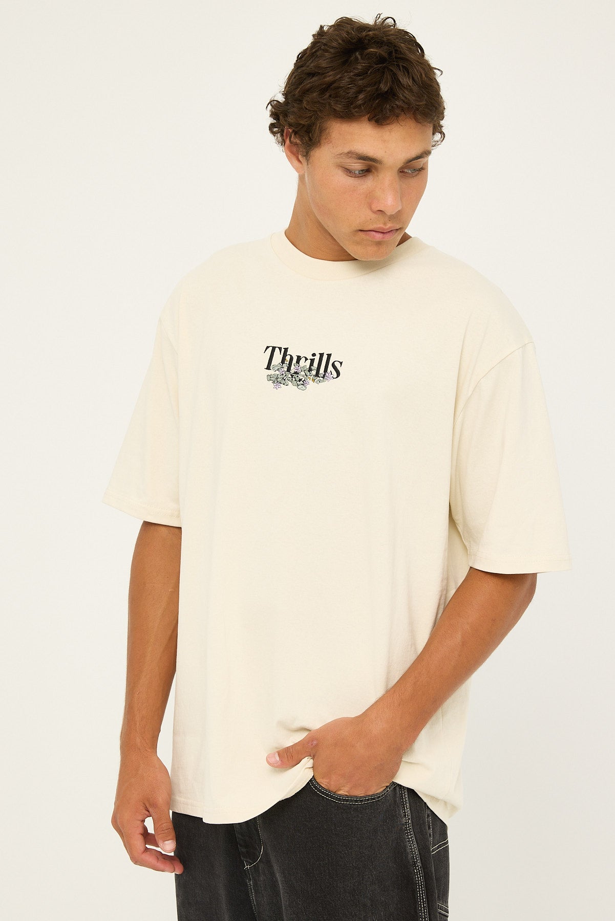 Thrills New Growth Oversize Fit Tee Hertiage White