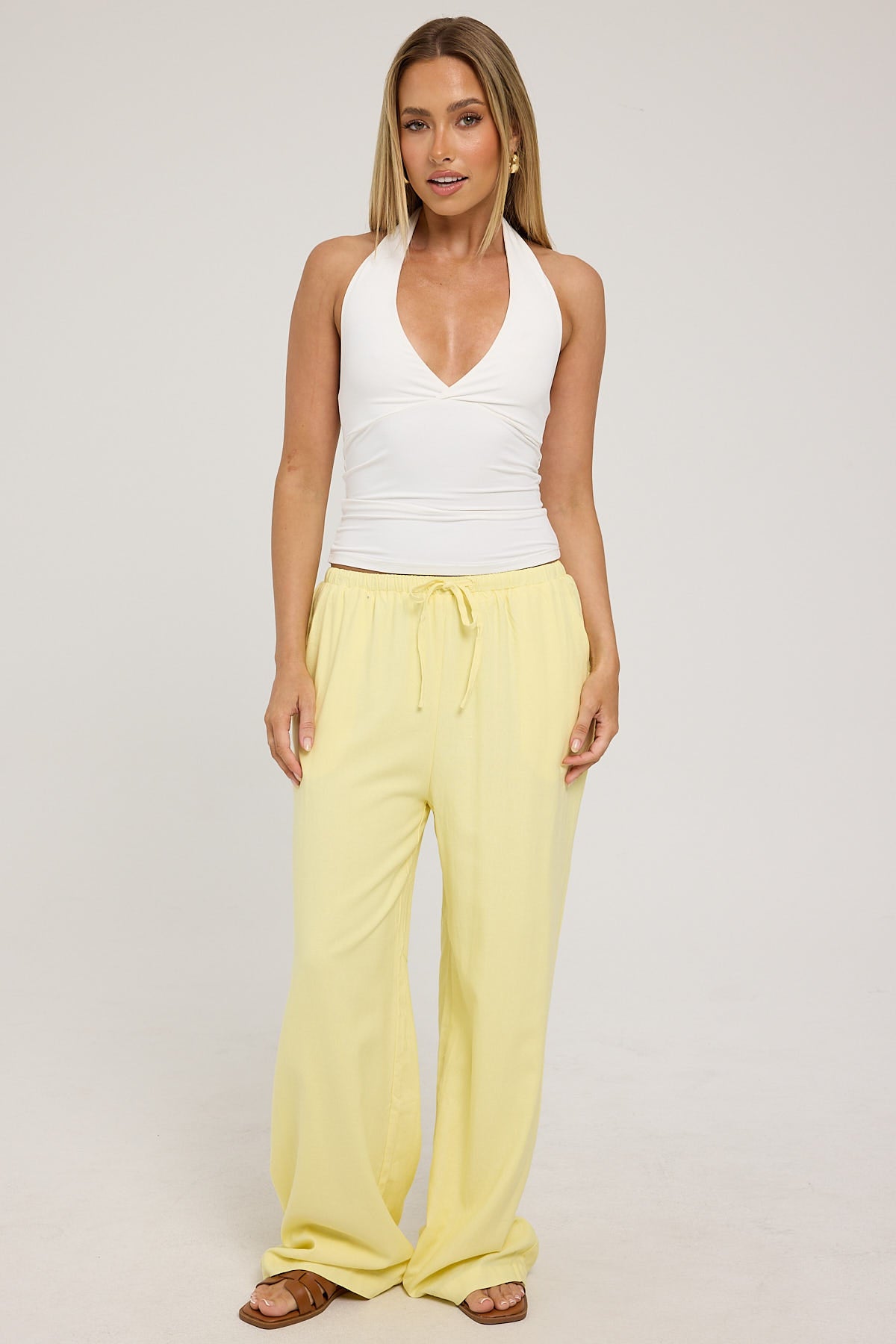 Perfect Stranger Malaga Beach Pant Lemon