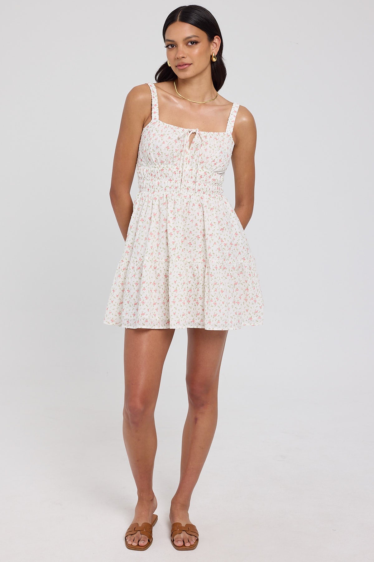 Luck & Trouble Ditsy Floral Isola Mini Dress Floral Print