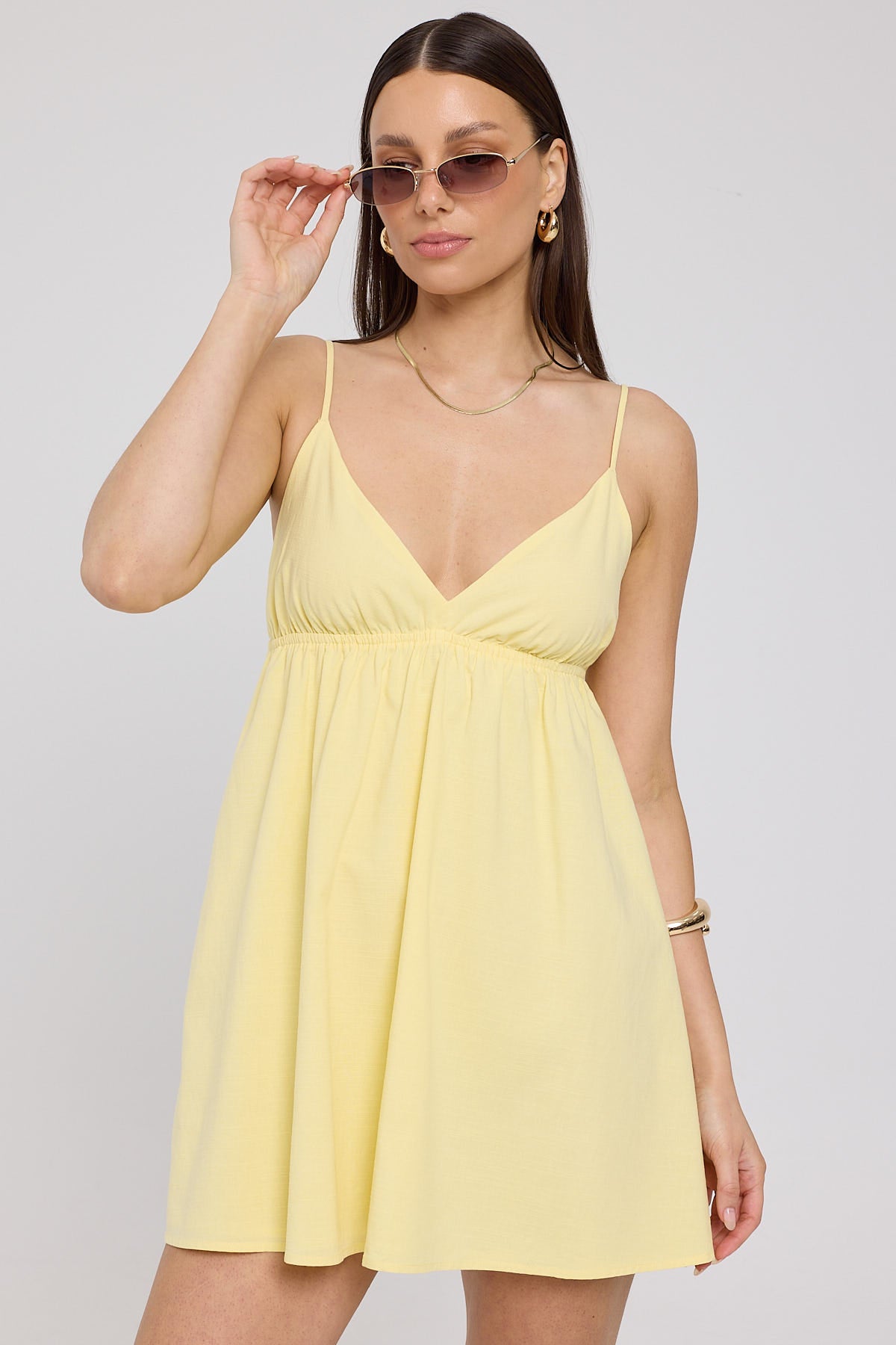 Luck & Trouble Sorbet Mini Dress Lemon