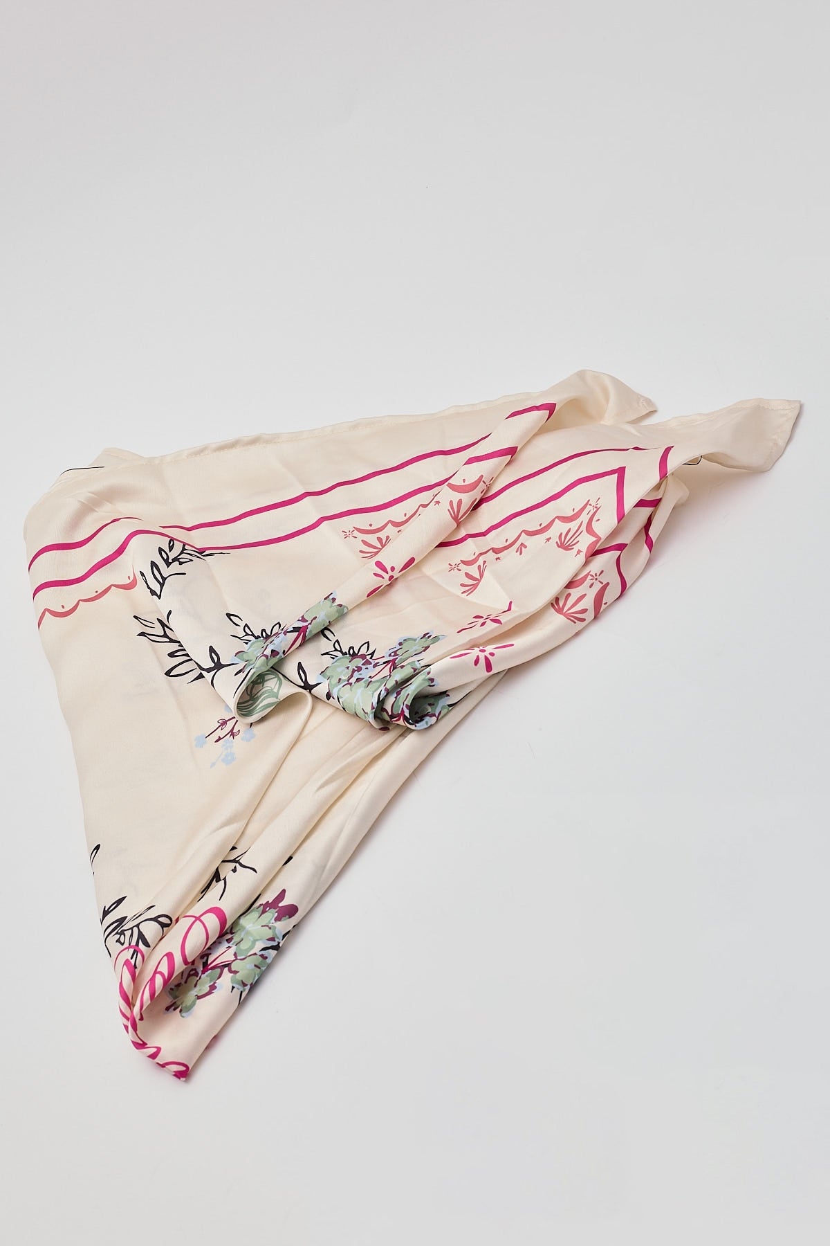 Common Need Fleur Bandana Head Scarf Cream