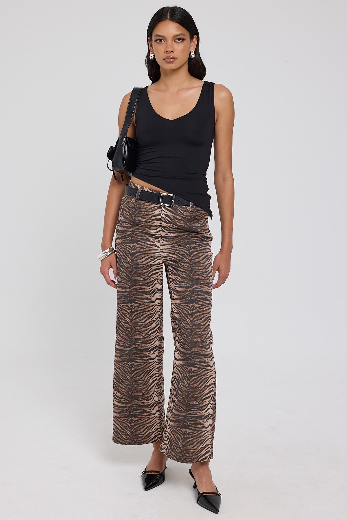 Luck & Trouble Tiger Lira Low Rise Drill Pant Animal Print