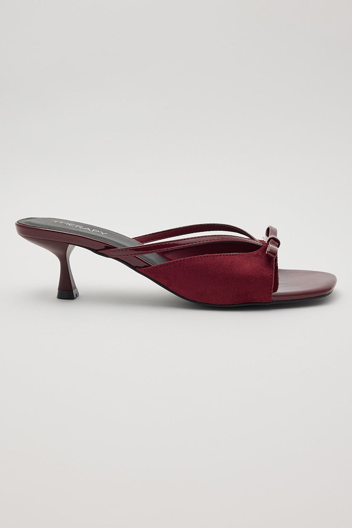 Therapy Lulu Microsuede Heel Cherry