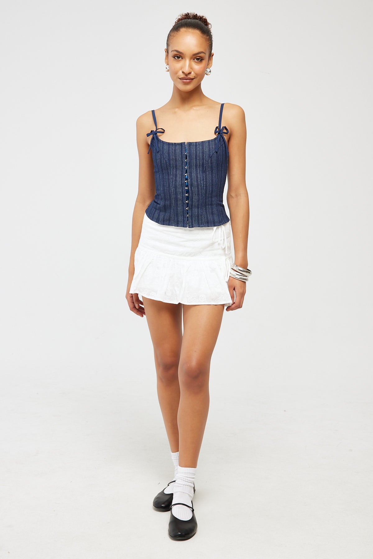 Luck & Trouble Eloise Broderie Skort White