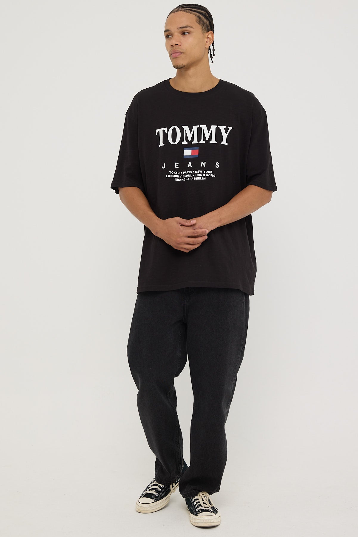 Tommy Jeans TJM Oversize RWB TJ Twist Tee Black