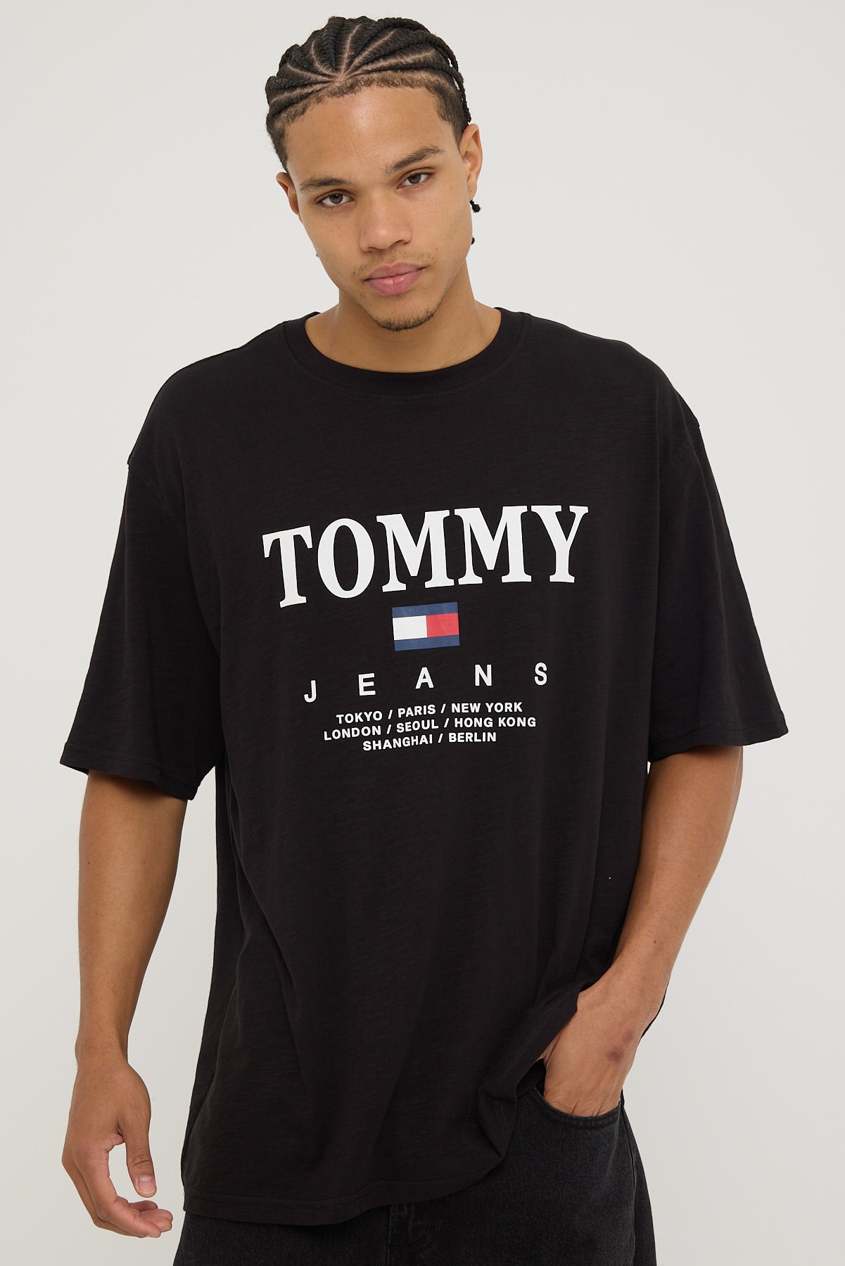 Tommy Jeans TJM Oversize RWB TJ Twist Tee Black