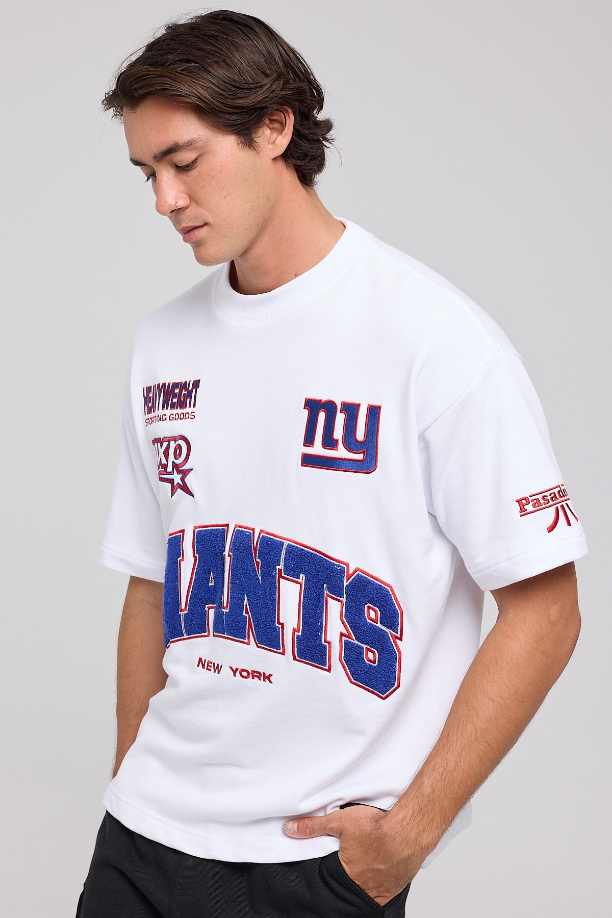 Nena & Pasadena New York Giants Tee Optical White