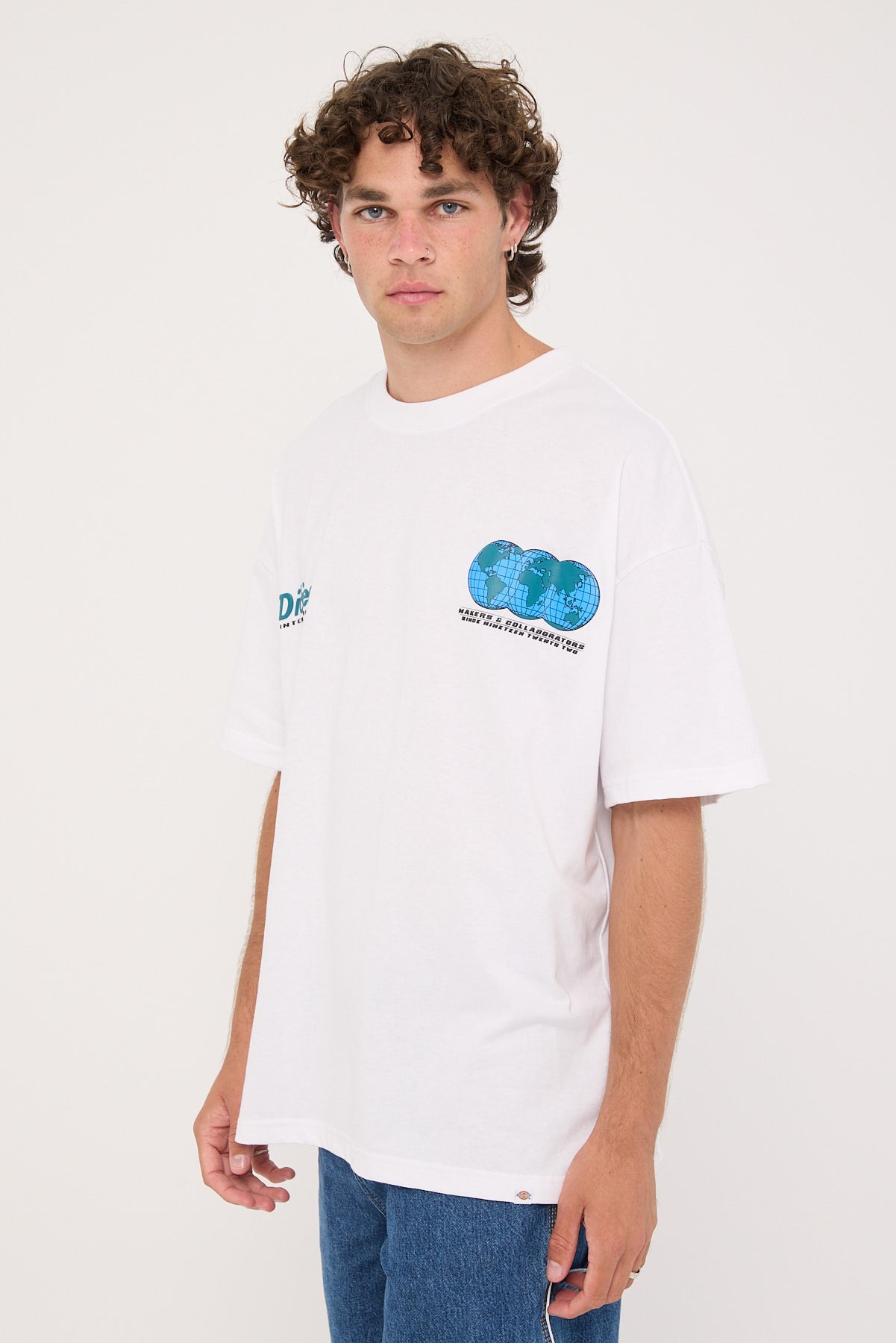 Dickies International Front 330 Tee White