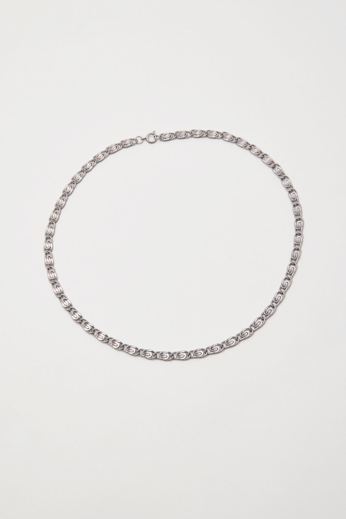 Common Need Snail Chain Necklace Brushed Stainless Steel