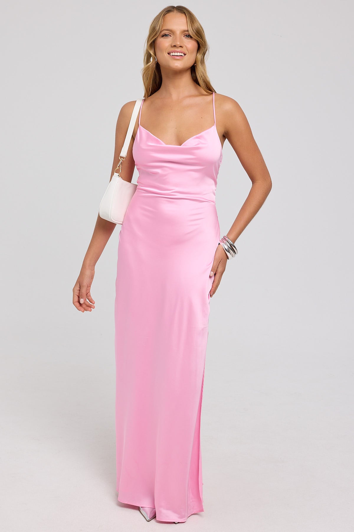 Perfect Stranger Evie Recycled Maxi Dress Pink