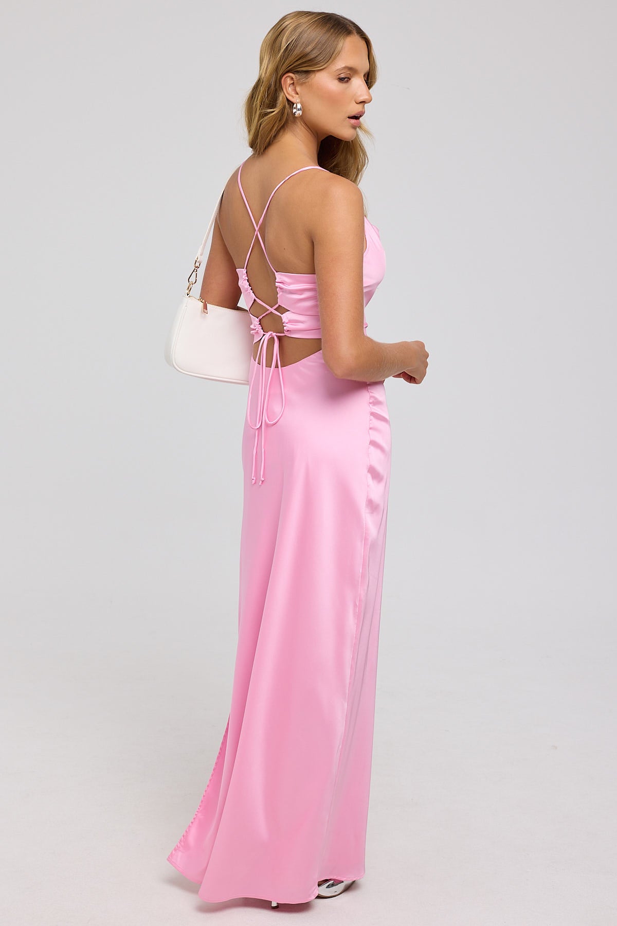 Perfect Stranger Evie Recycled Maxi Dress Pink