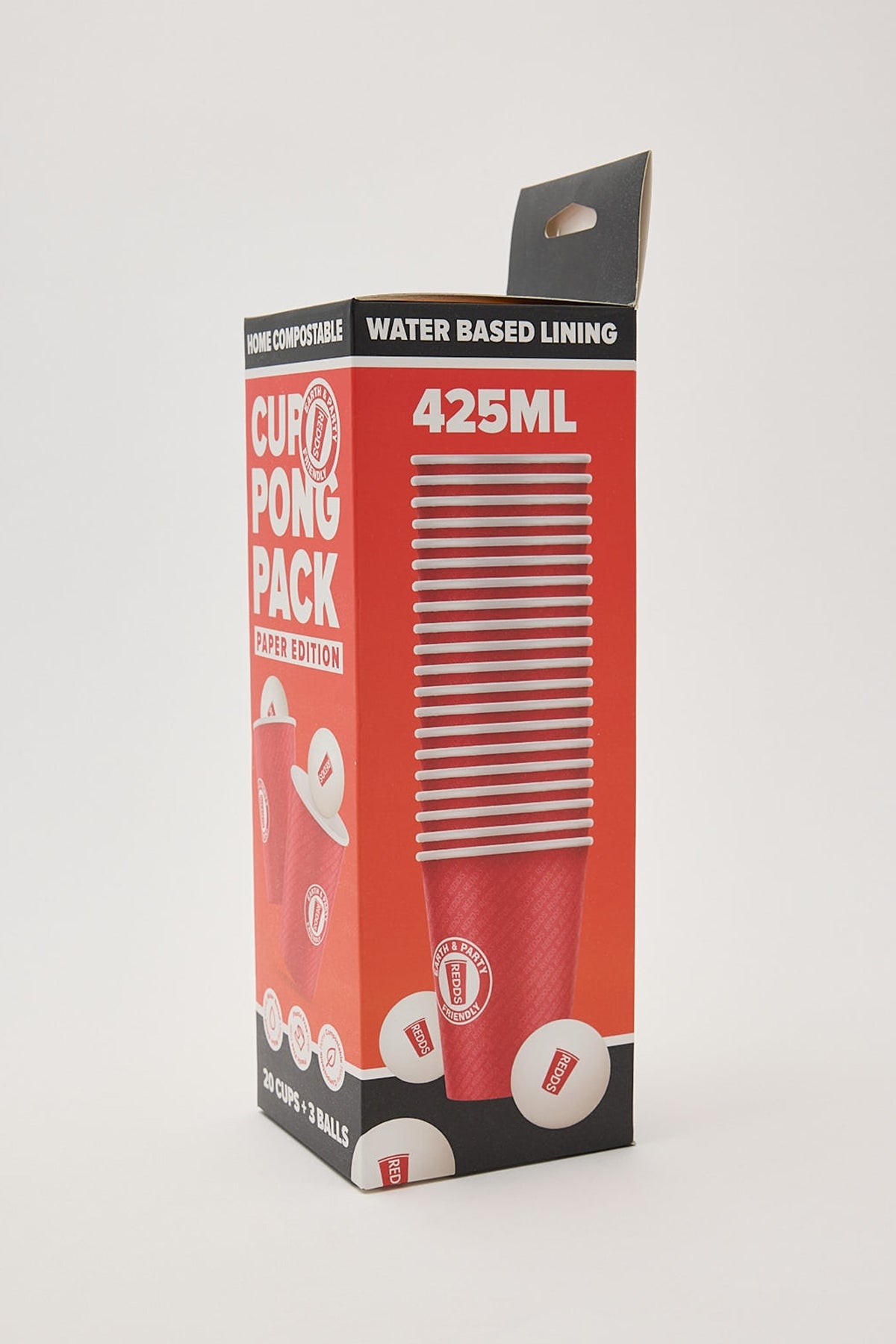 Redds Home Compostable Pong Pack 425ml Red