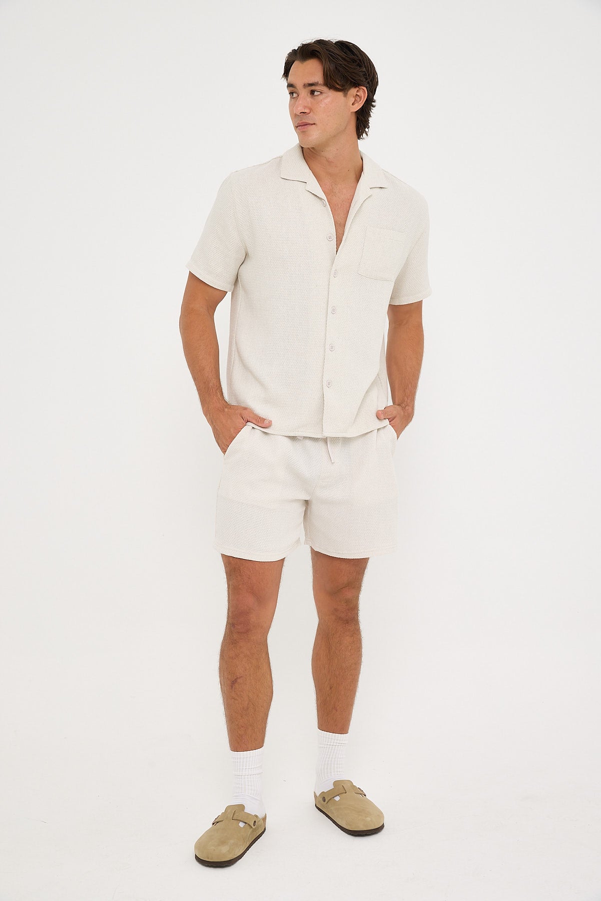 Common Need Artisan Textured Short Off White