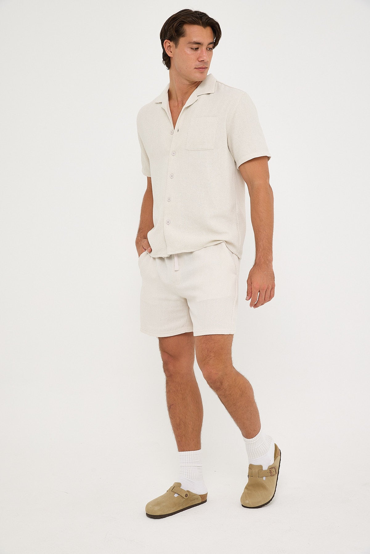 Common Need Artisan Textured Short Off White