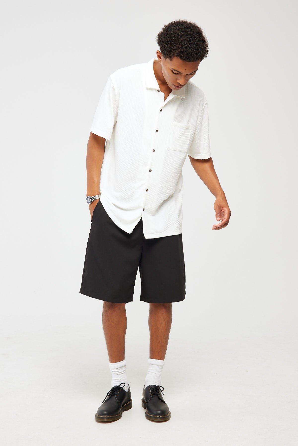 Common Need Studio Recycled Resort Collar Shirt Off White