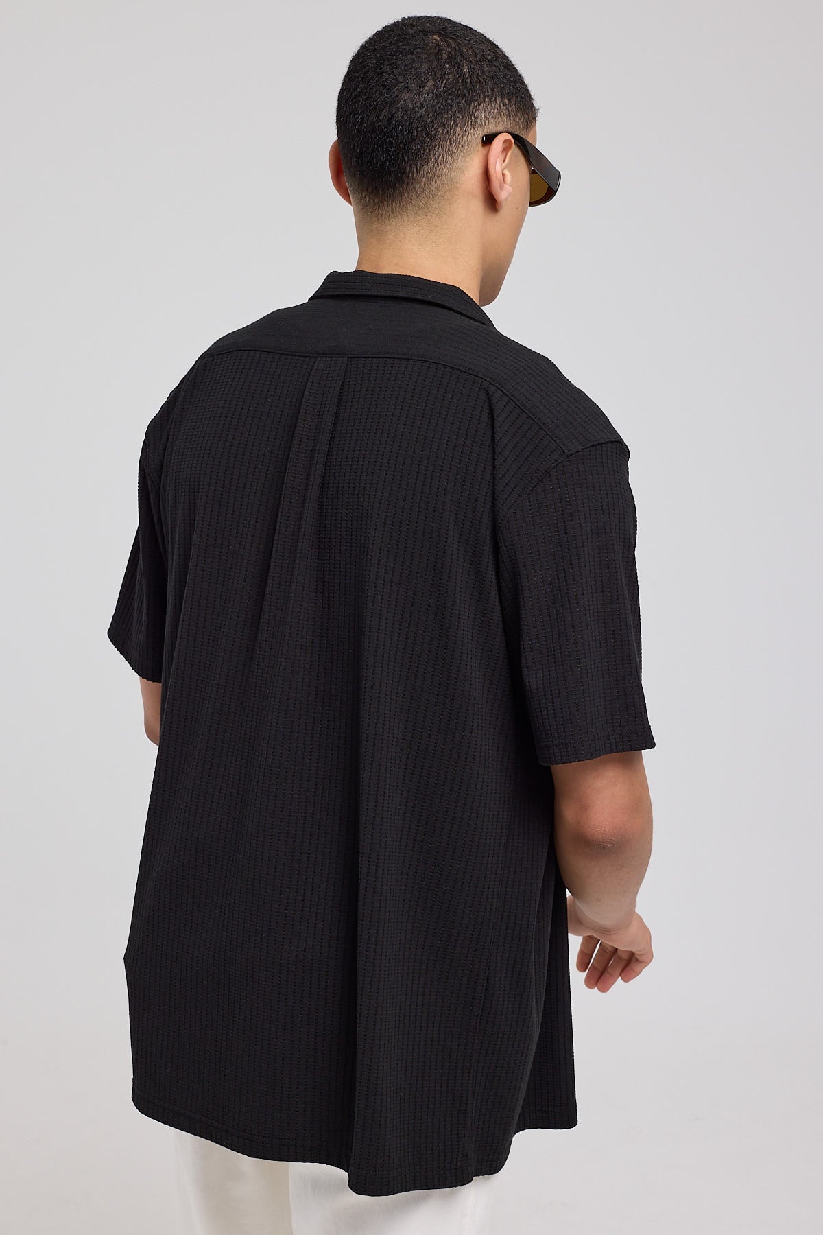 Common Need Studio Recycled Resort Collar Shirt Black