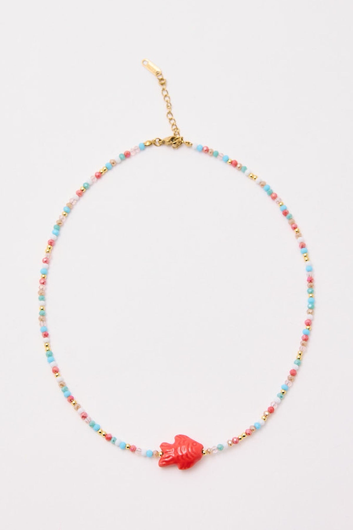 Token Seaside Beaded Charm Necklace 18K Gold