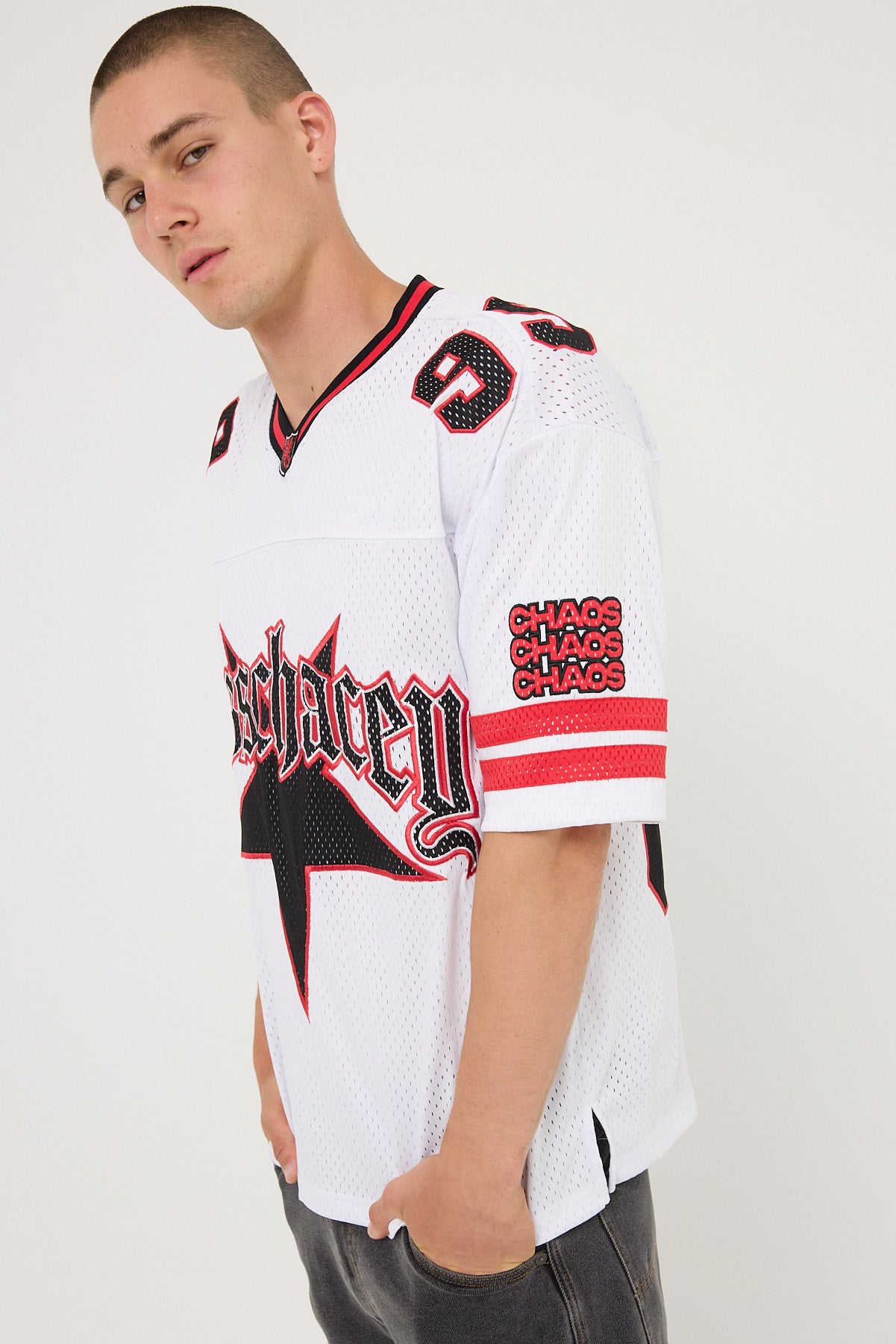 Kiss Chacey Star Football Jersey White/Red