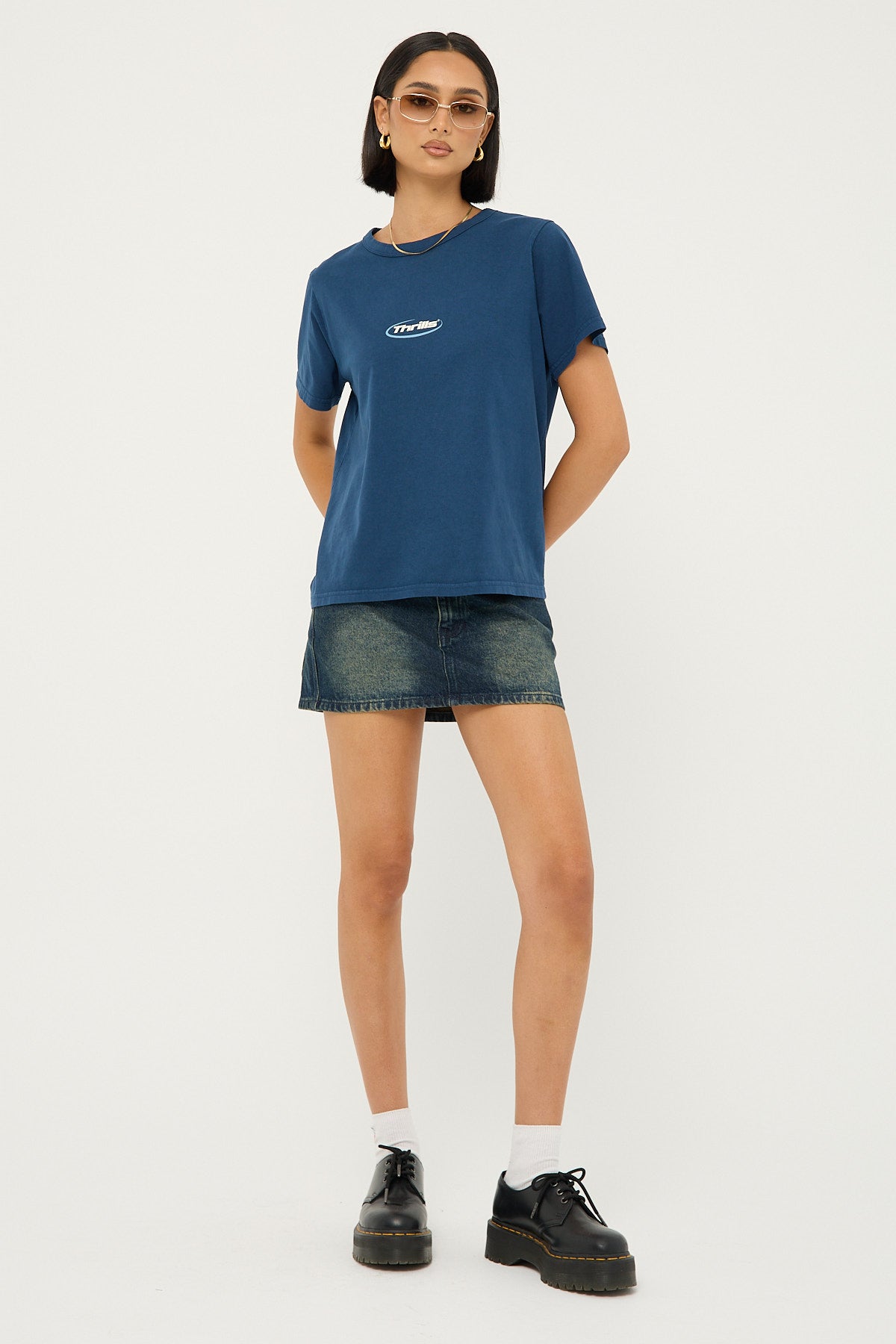 Thrills Arena Relaxed Tee Ensign Blue