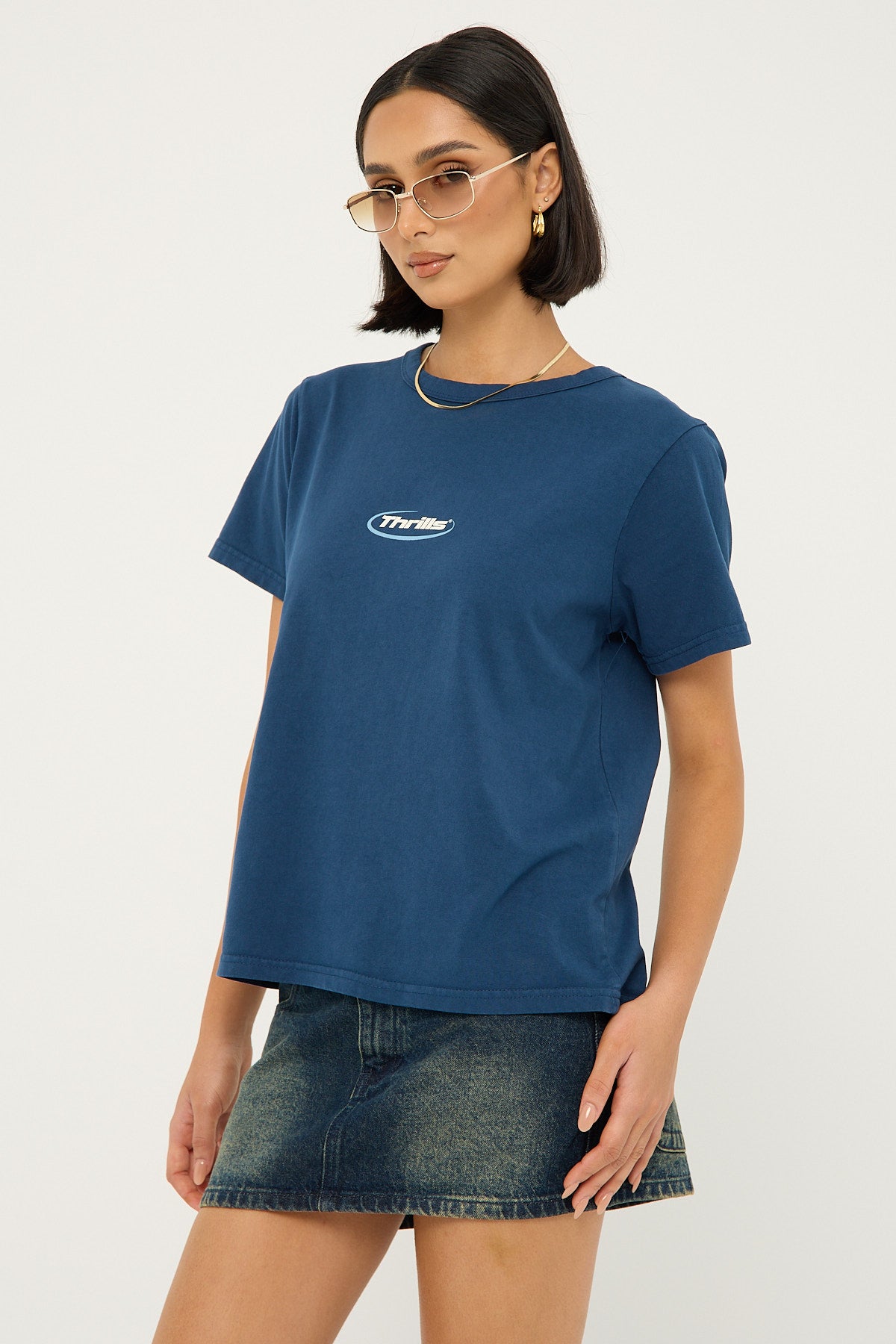 Thrills Arena Relaxed Tee Ensign Blue