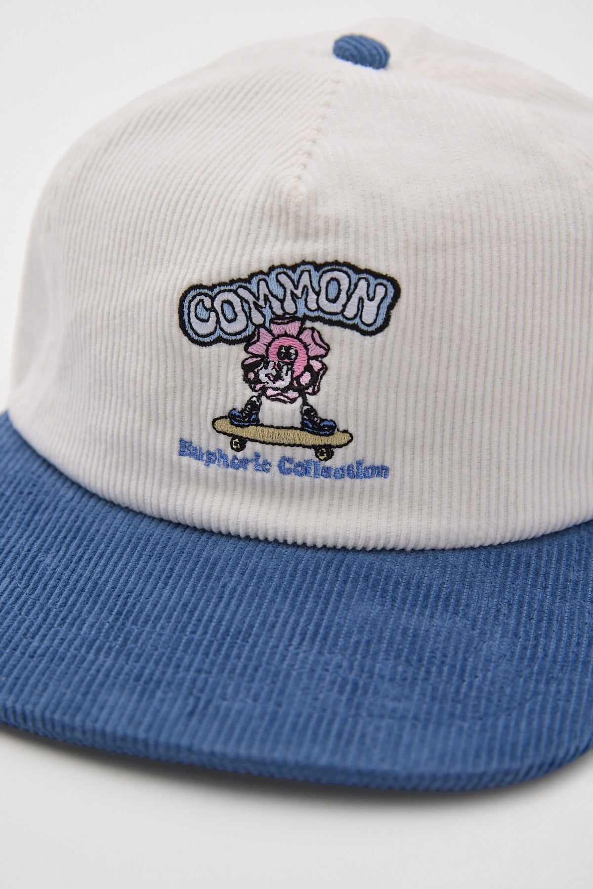 Common Need Euphoria Cord Skate Cap White/Blue