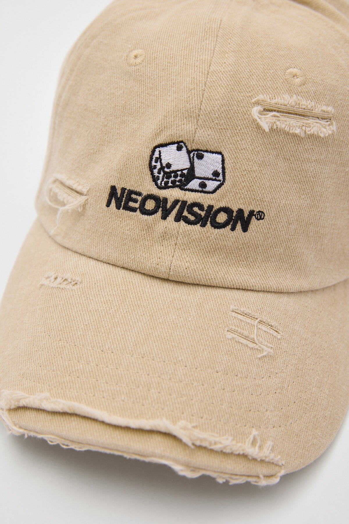 Neovision Ballerina Distressed Dad Cap Beige