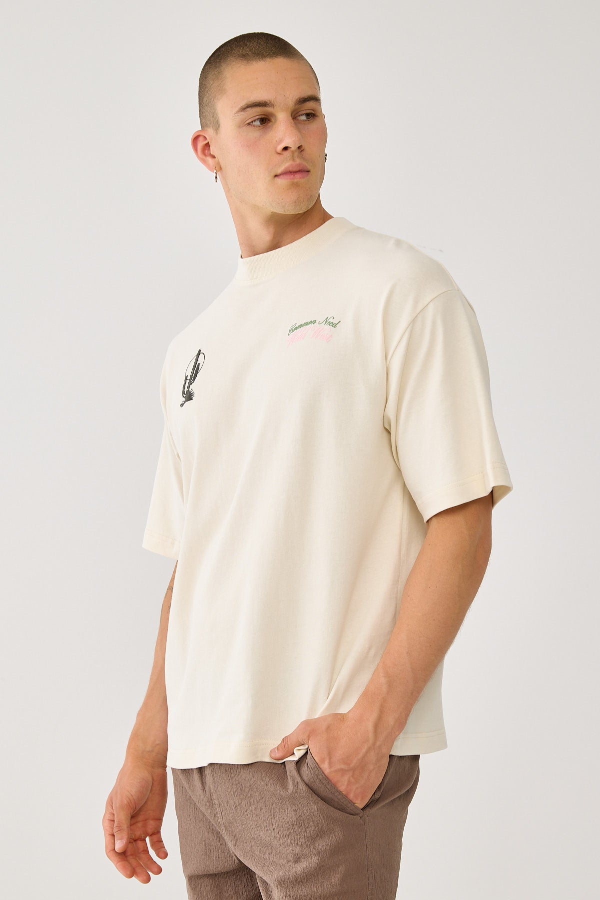 Common Need Cactus Heavyweight Easy Tee Ecru