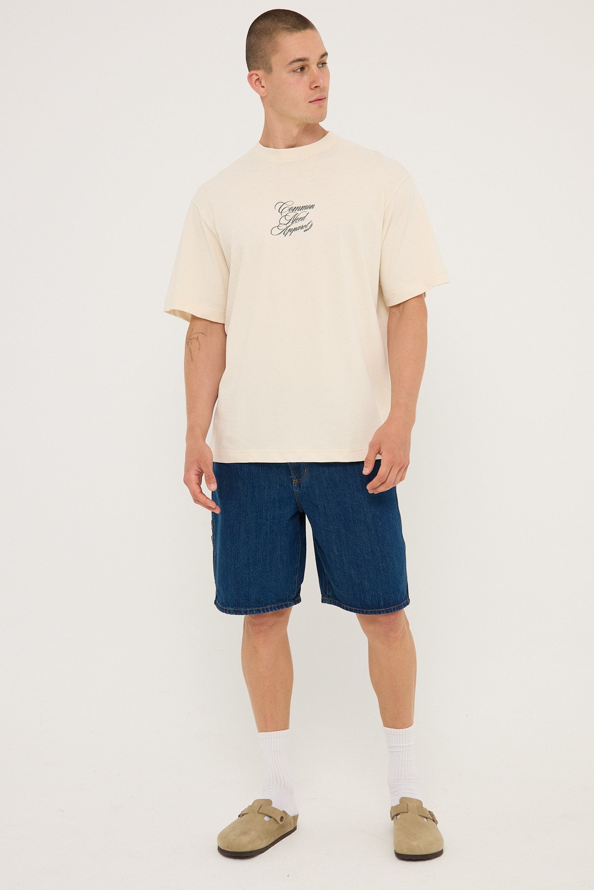 Common Need Achieve Heavyweight Boxy Tee Natural