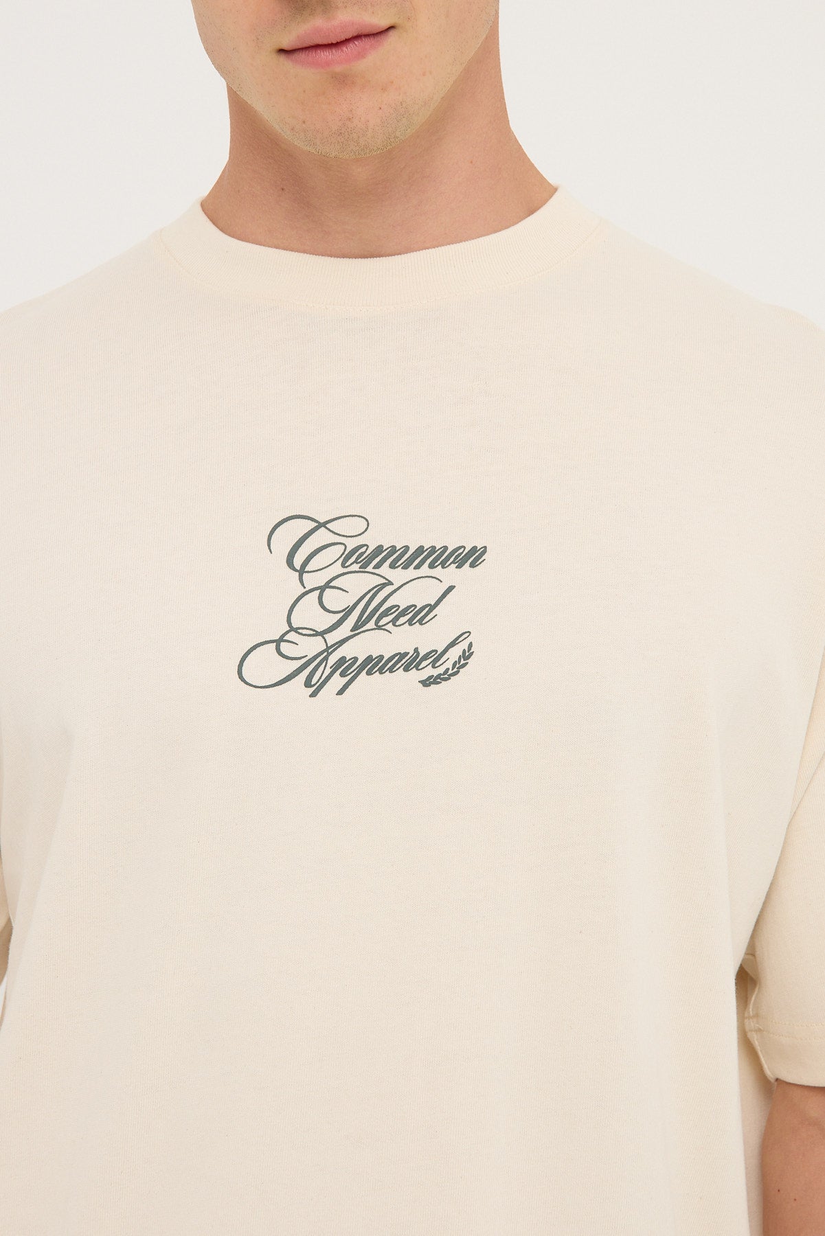 Common Need Achieve Heavyweight Boxy Tee Natural