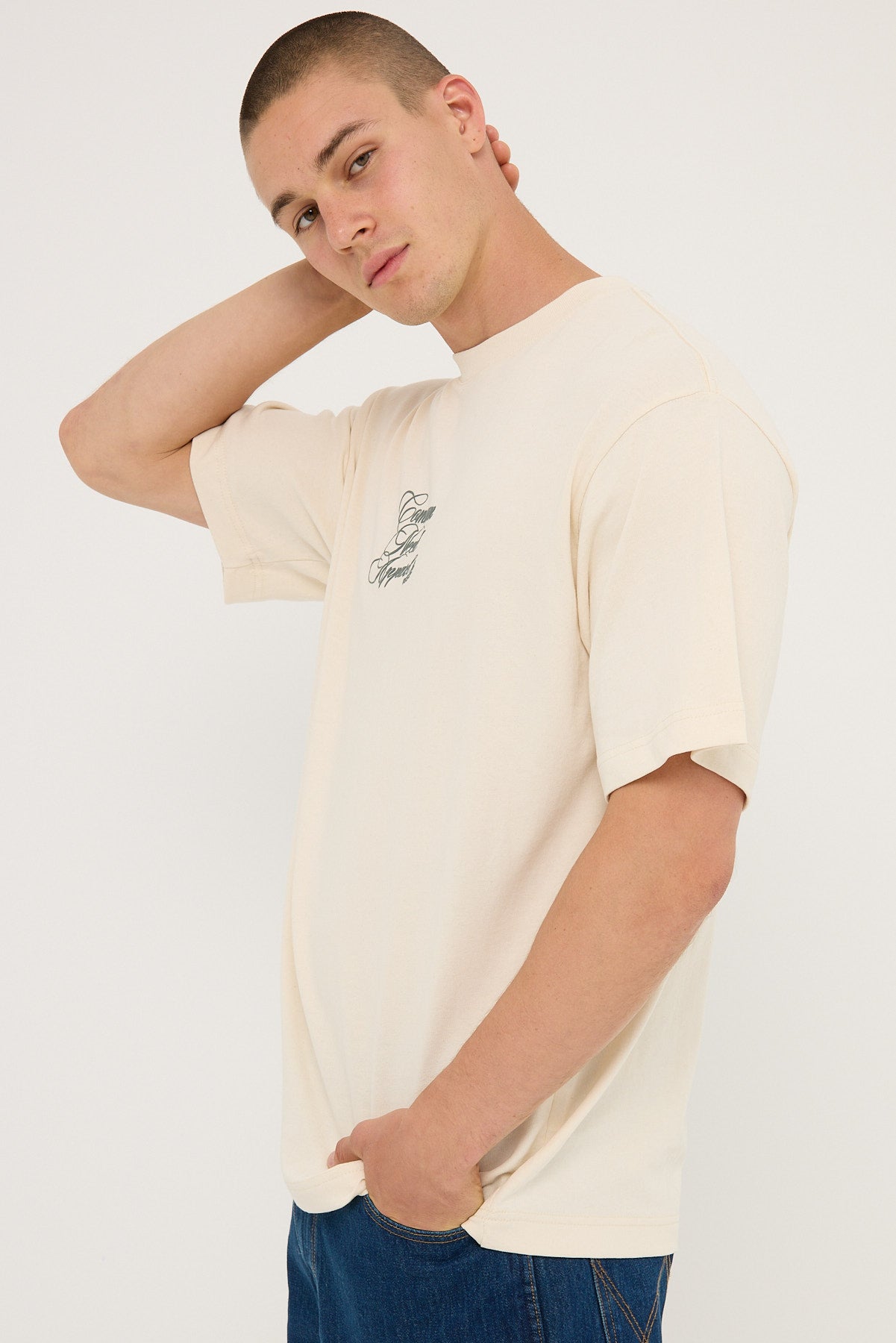 Common Need Achieve Heavyweight Boxy Tee Natural