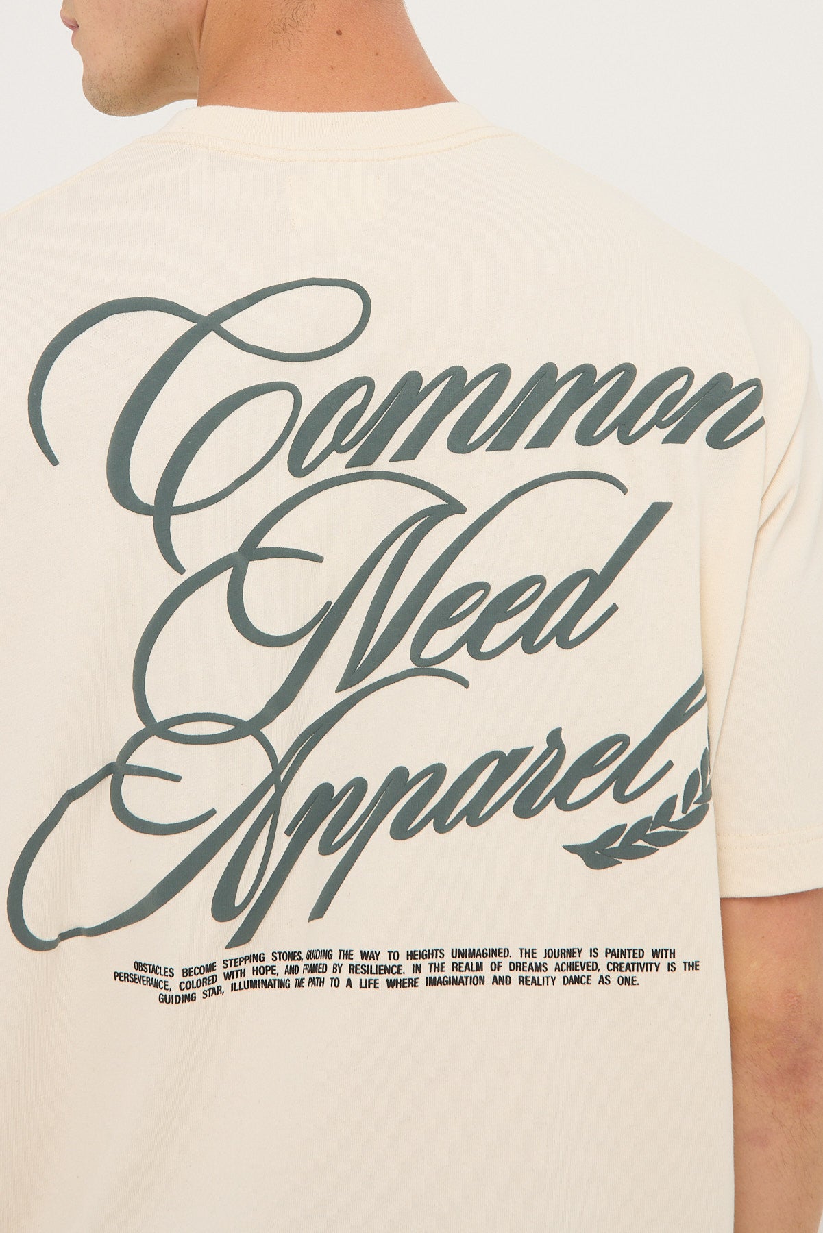 Common Need Achieve Heavyweight Boxy Tee Natural