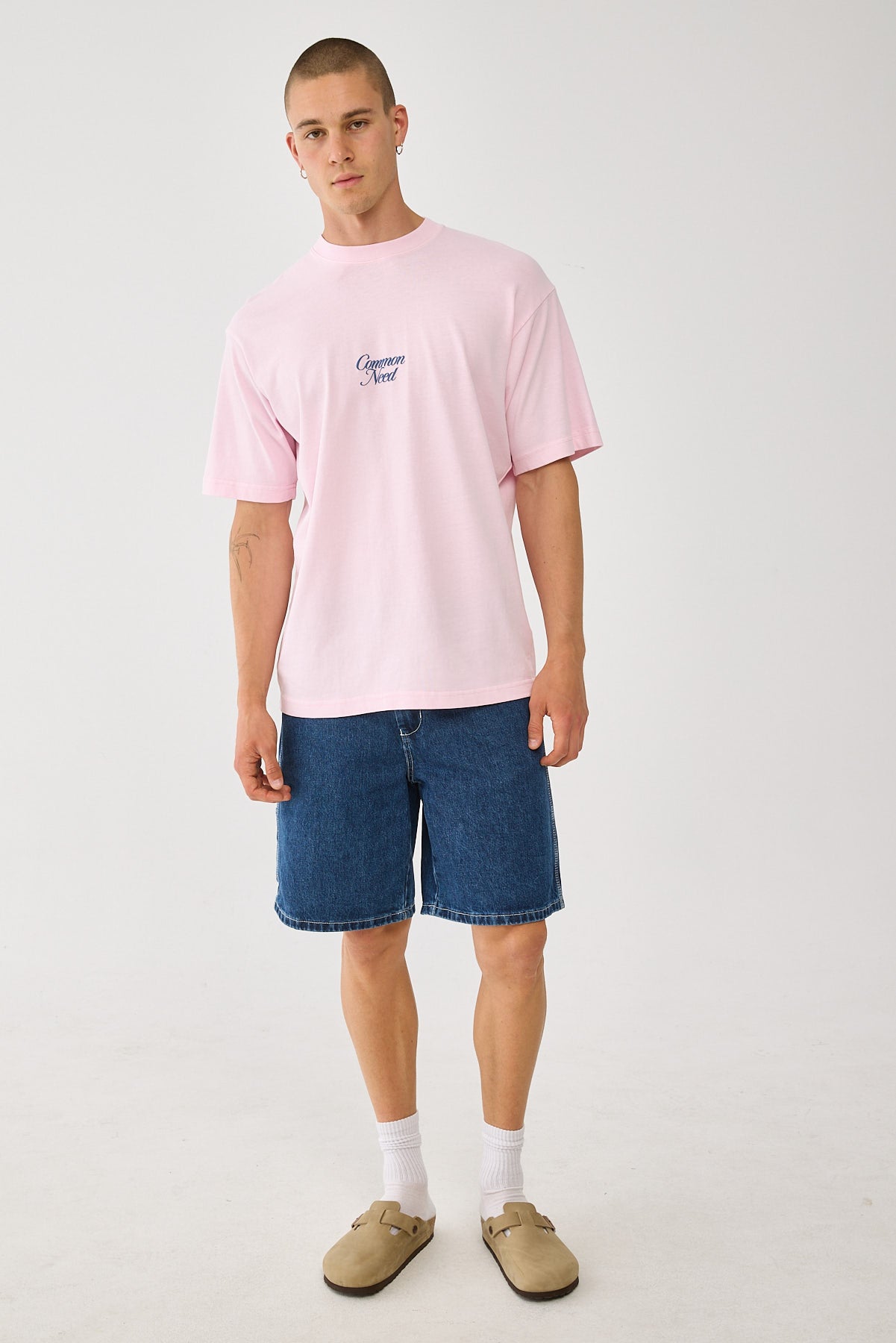 Common Need Poetic Heavyweight Boxy Tee Washed Pink