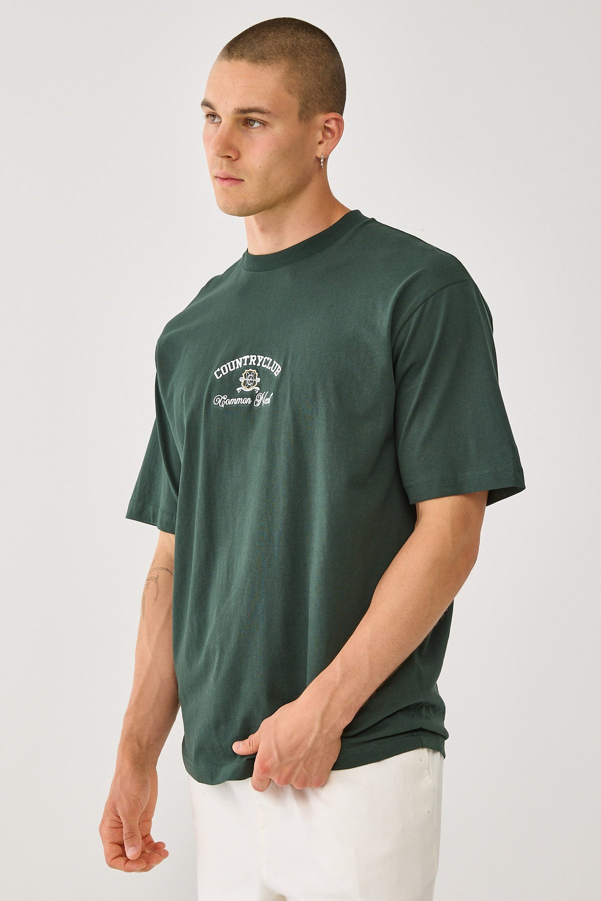 Common Need Prestige Boxy Tee Dark Green