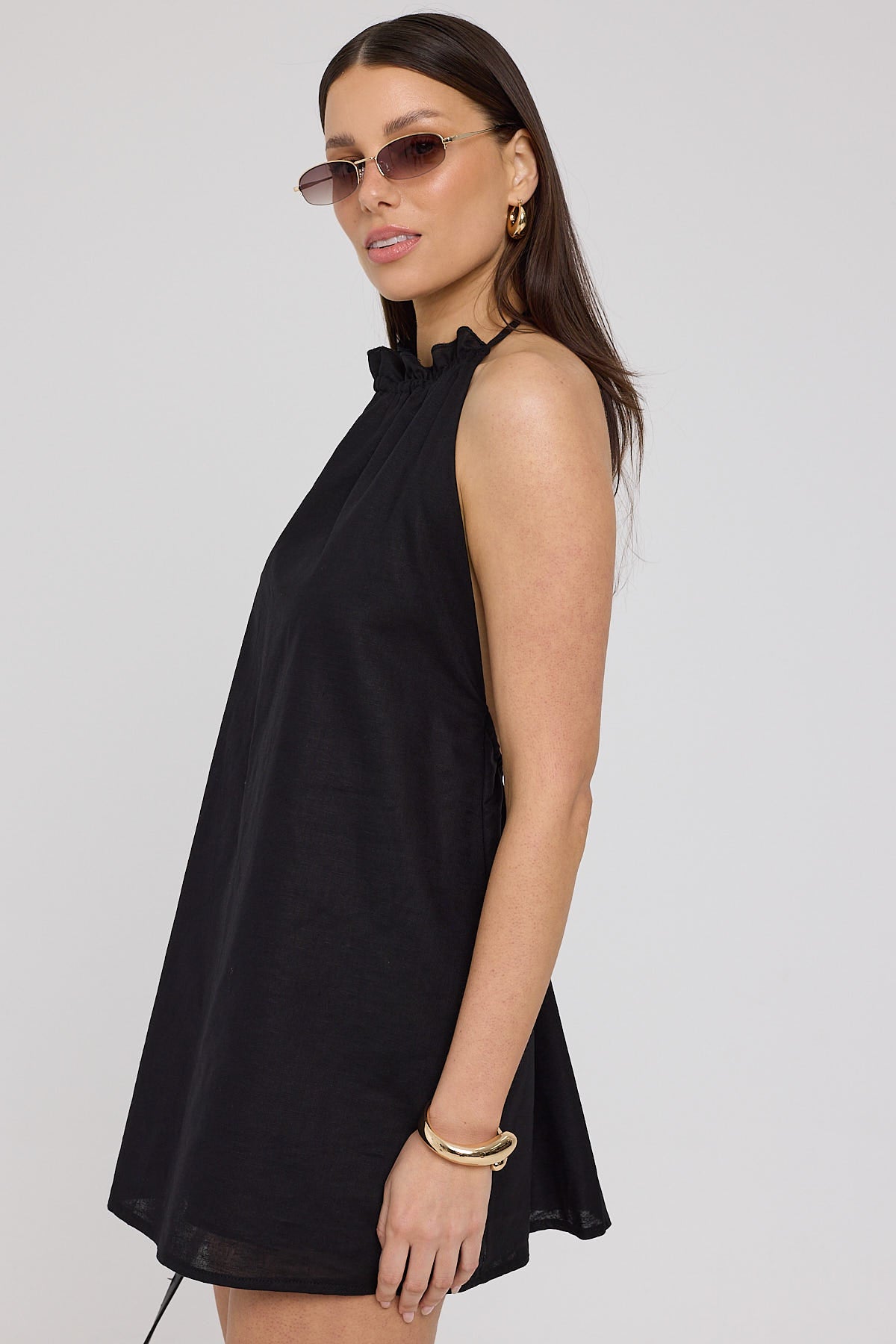 Sndys The Label Alysse Halter Dress Black