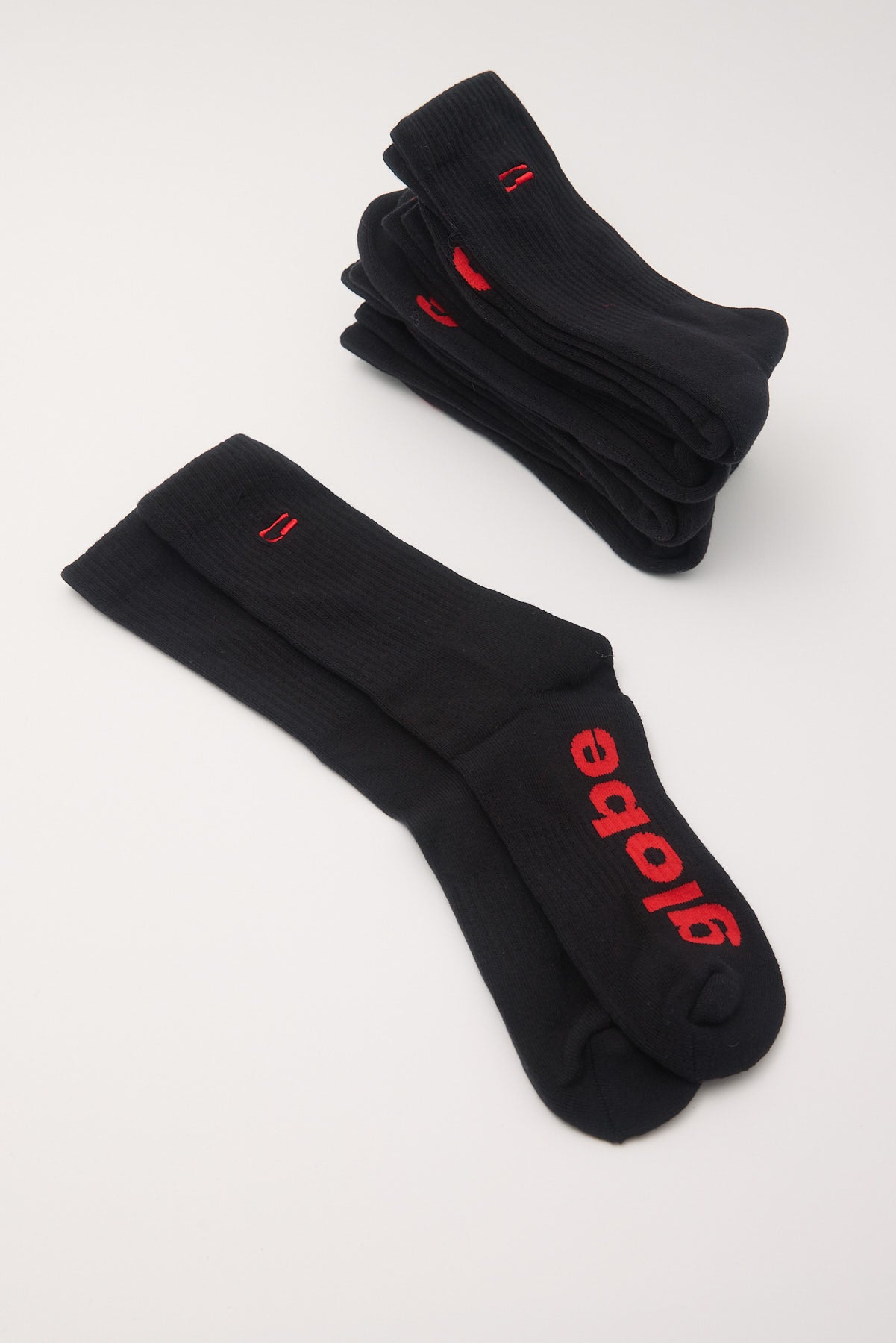 Globe OG Logo Hi Crew Sock 5 Pack Black