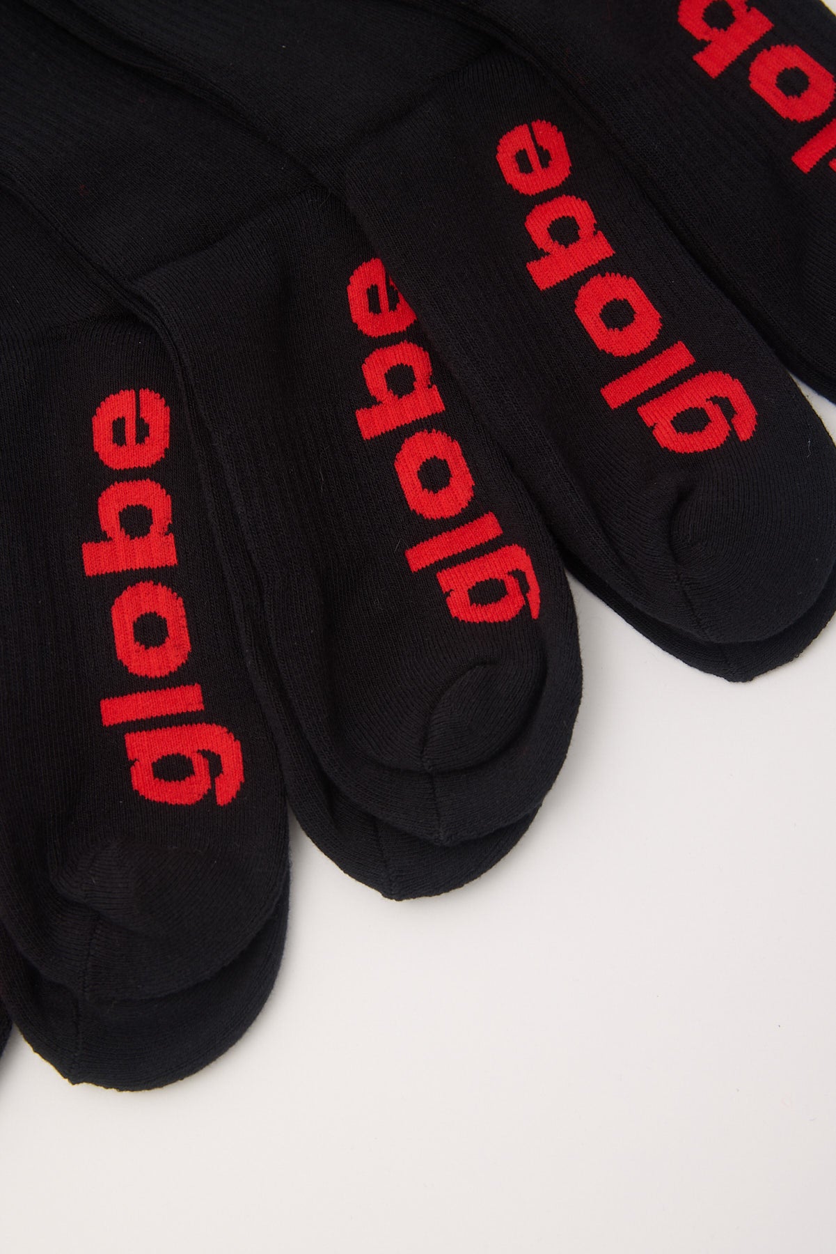 Globe OG Logo Hi Crew Sock 5 Pack Black