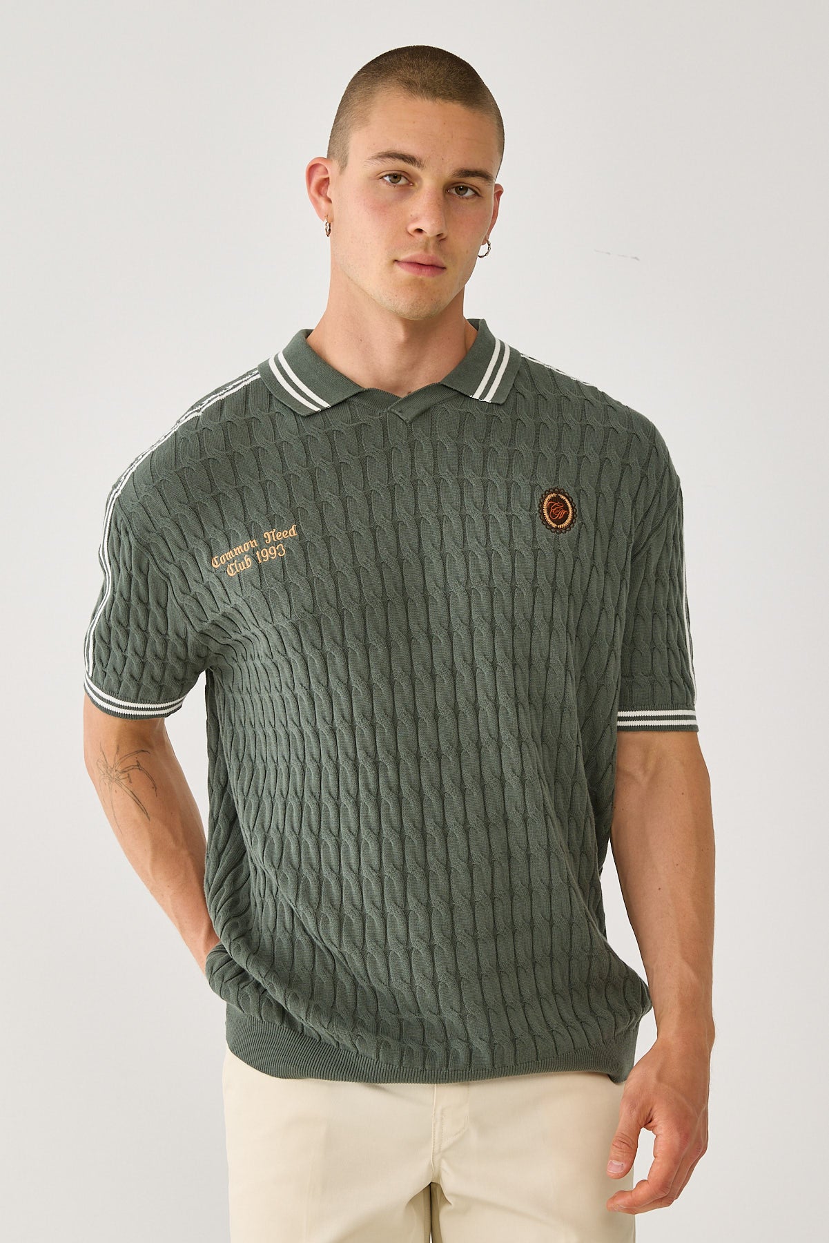 Common Need Aldridge Knit Soccer Jersey Dark Green