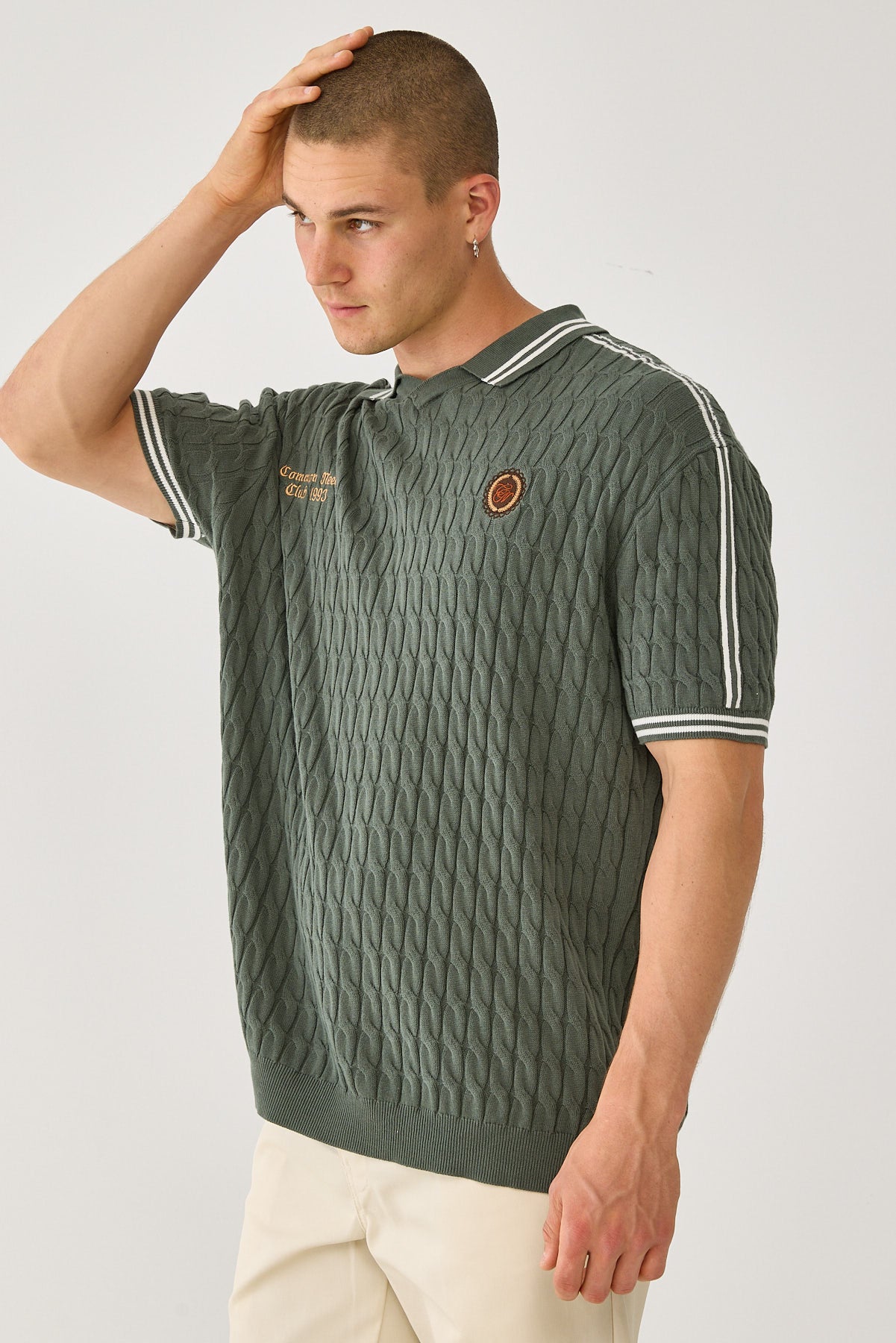 Common Need Aldridge Knit Soccer Jersey Dark Green