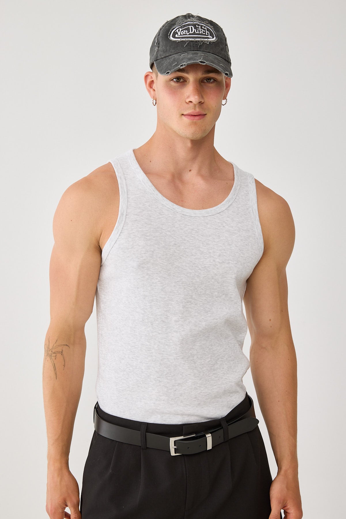 Common Need Scoop Neck Singlet Tank Snow Marle