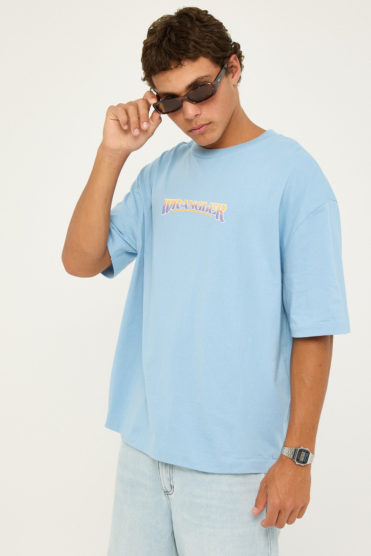 Wrangler Crush Boxcar Tee Forager Blue