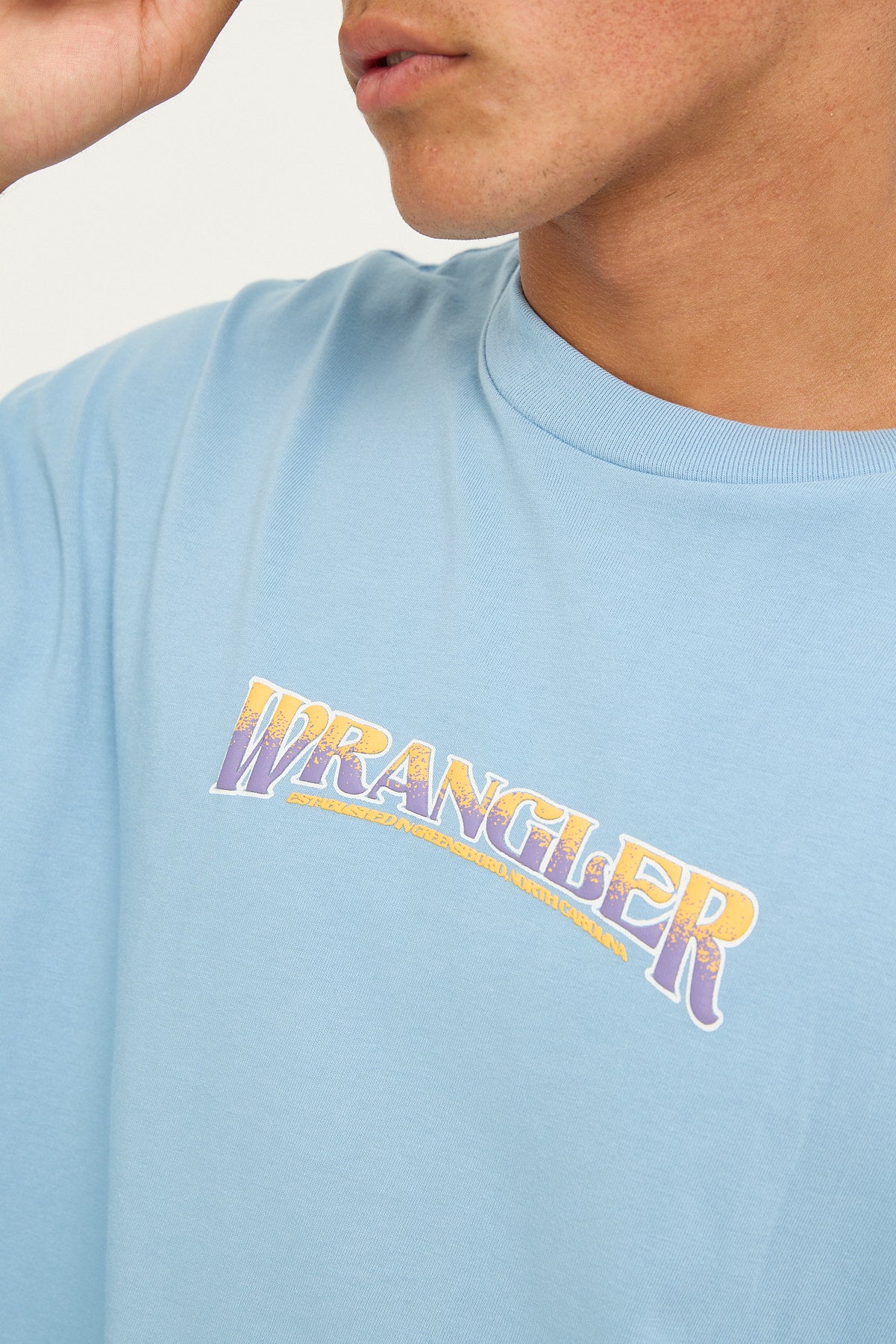 Wrangler Crush Boxcar Tee Forager Blue