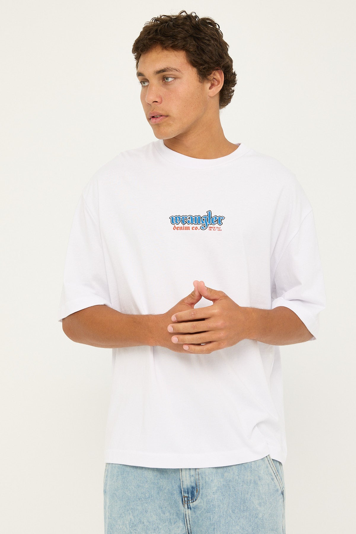 Wrangler Old West Boxcar Tee White