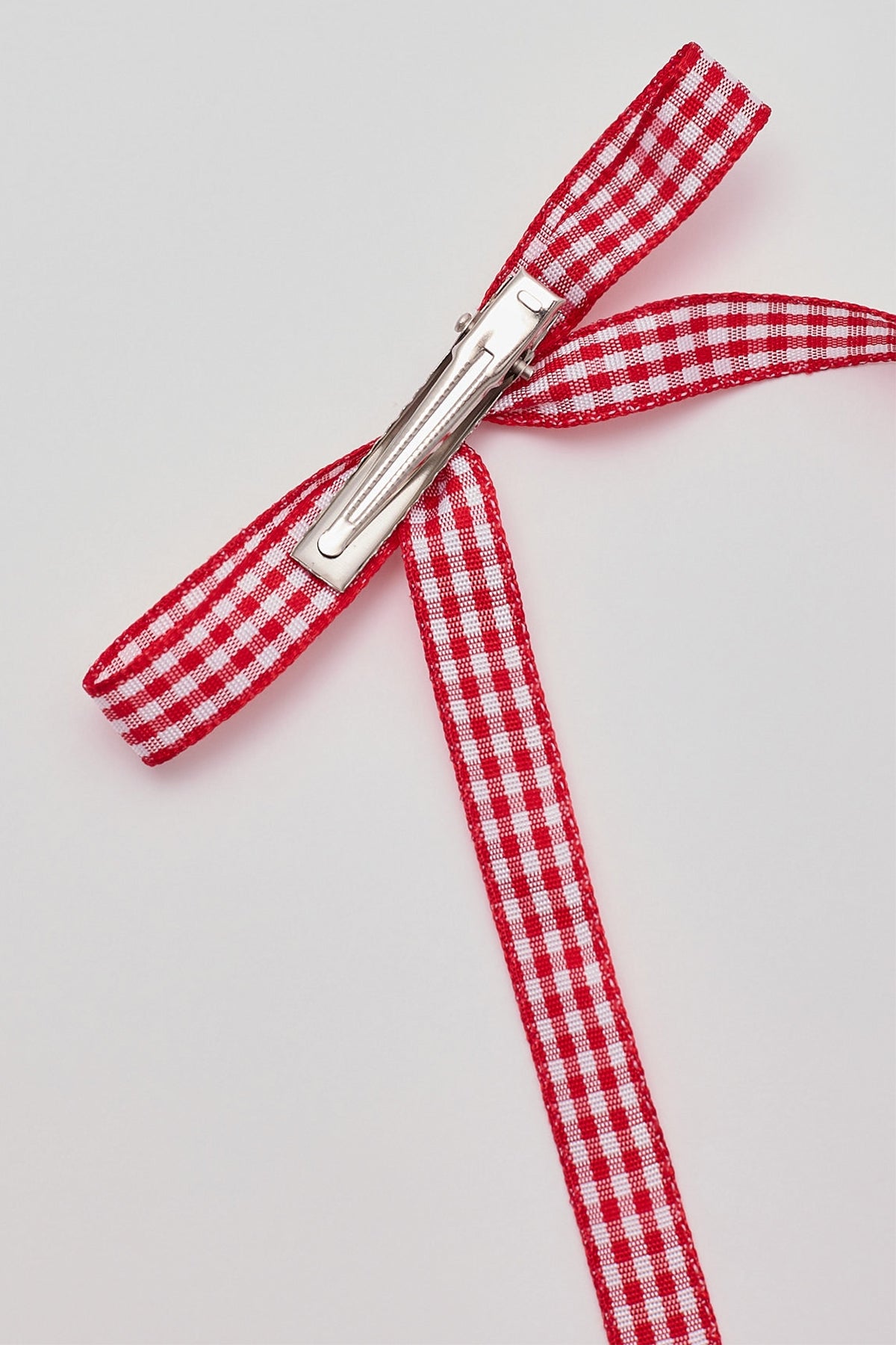 Token Gingham Hair Bow Red