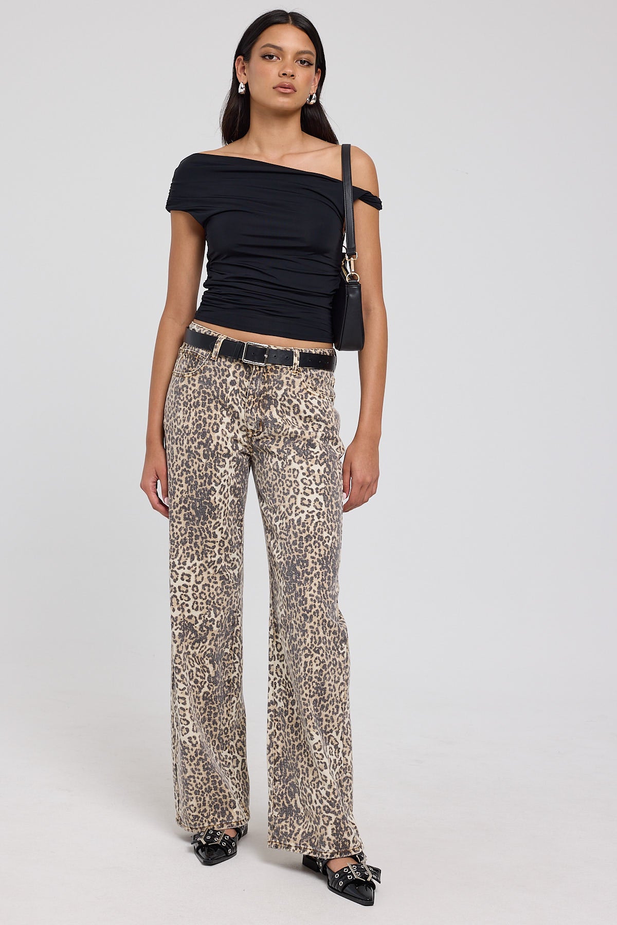 Lioness Top Model Jean Faded Leopard