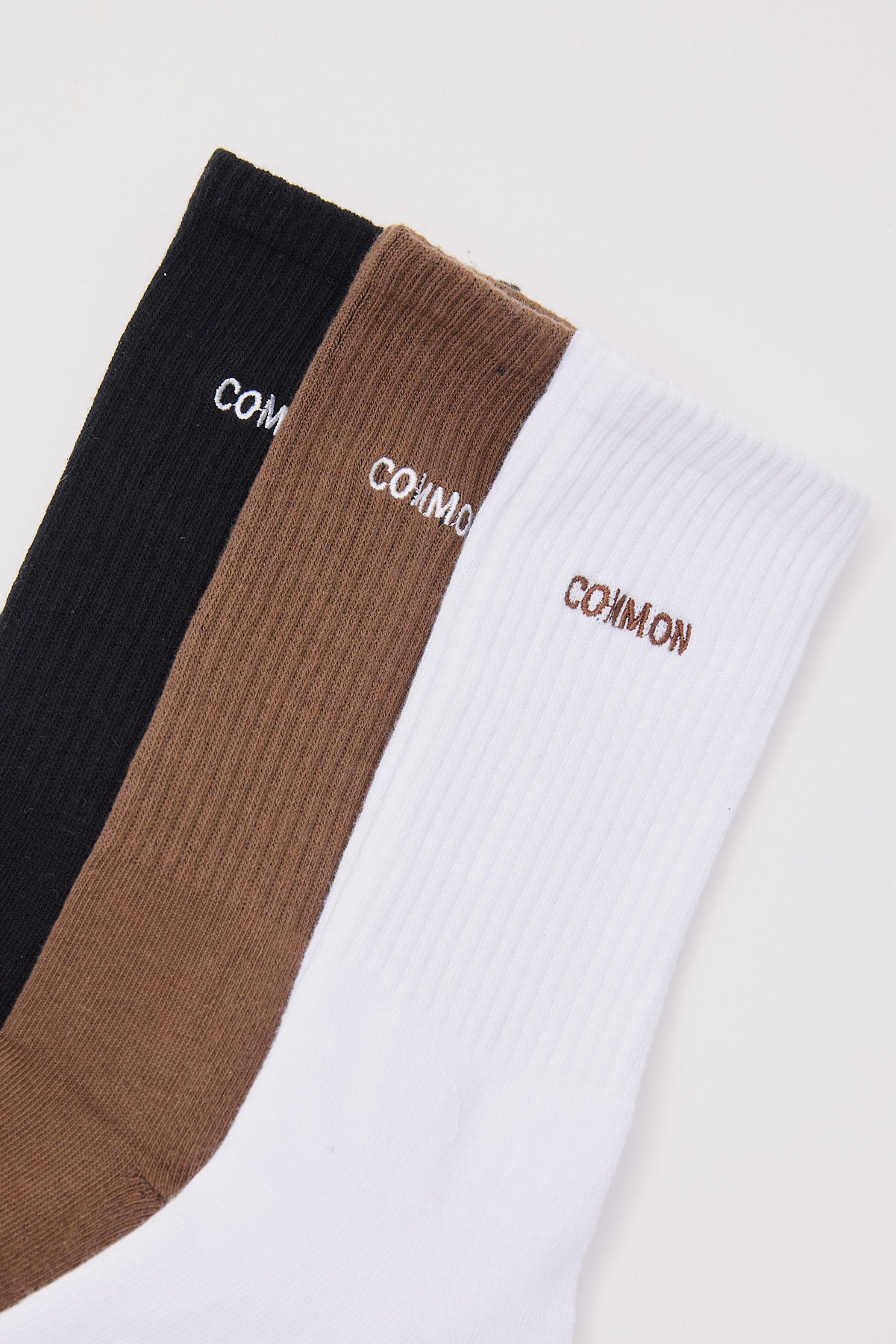 Common Need Precise Sock 3 Pack Brown/White/Black