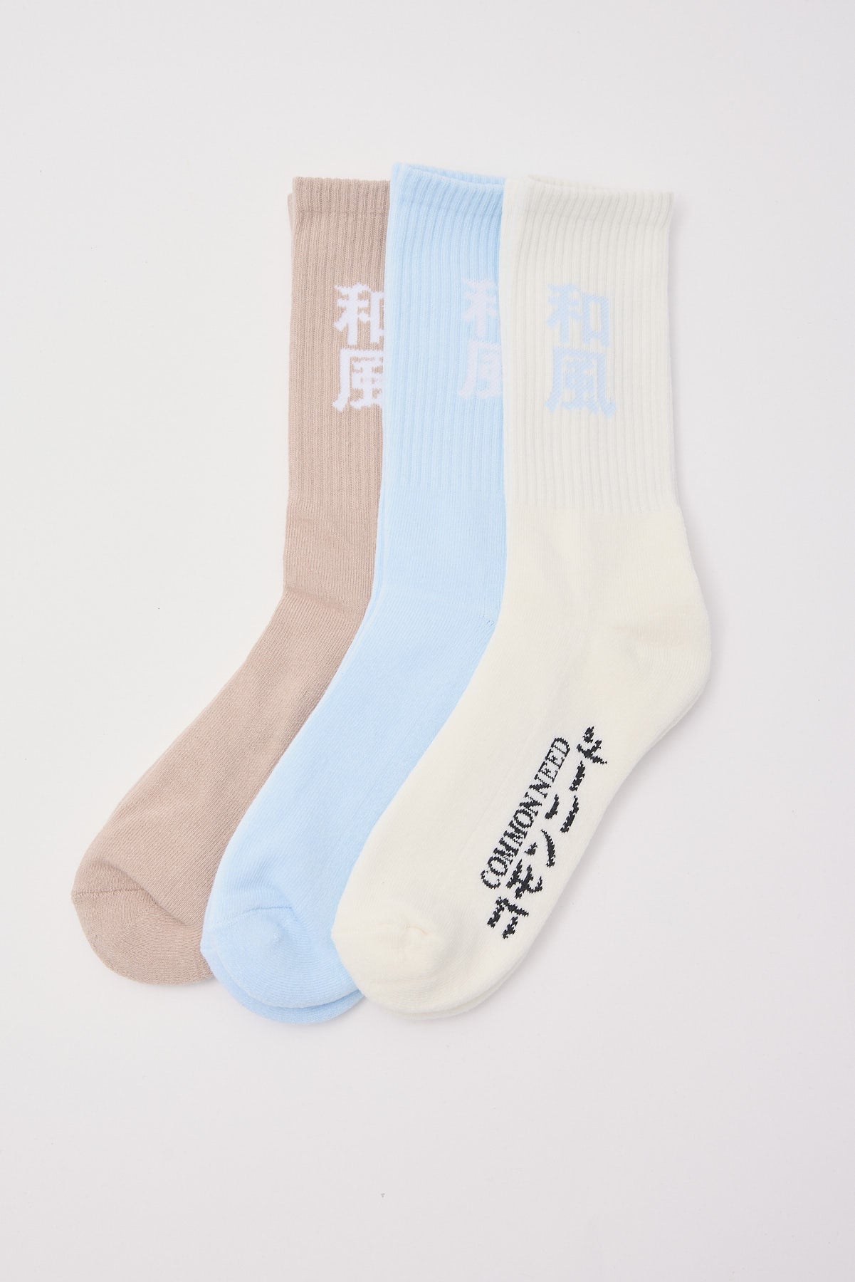 Common Need Hana Sock 3 Pack Off White/Blue/Taupe