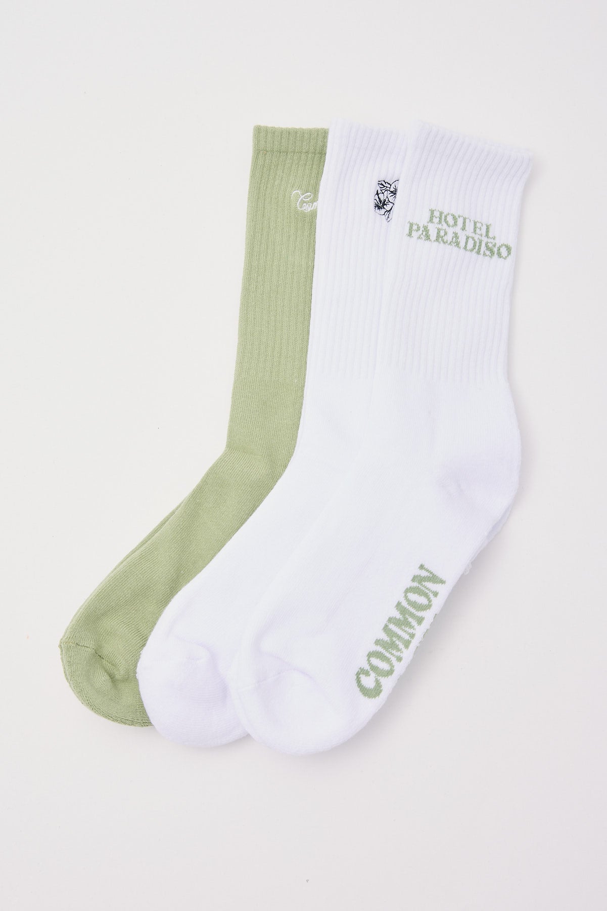 Common Need Florida Sock 3 Pack White/White/Sage